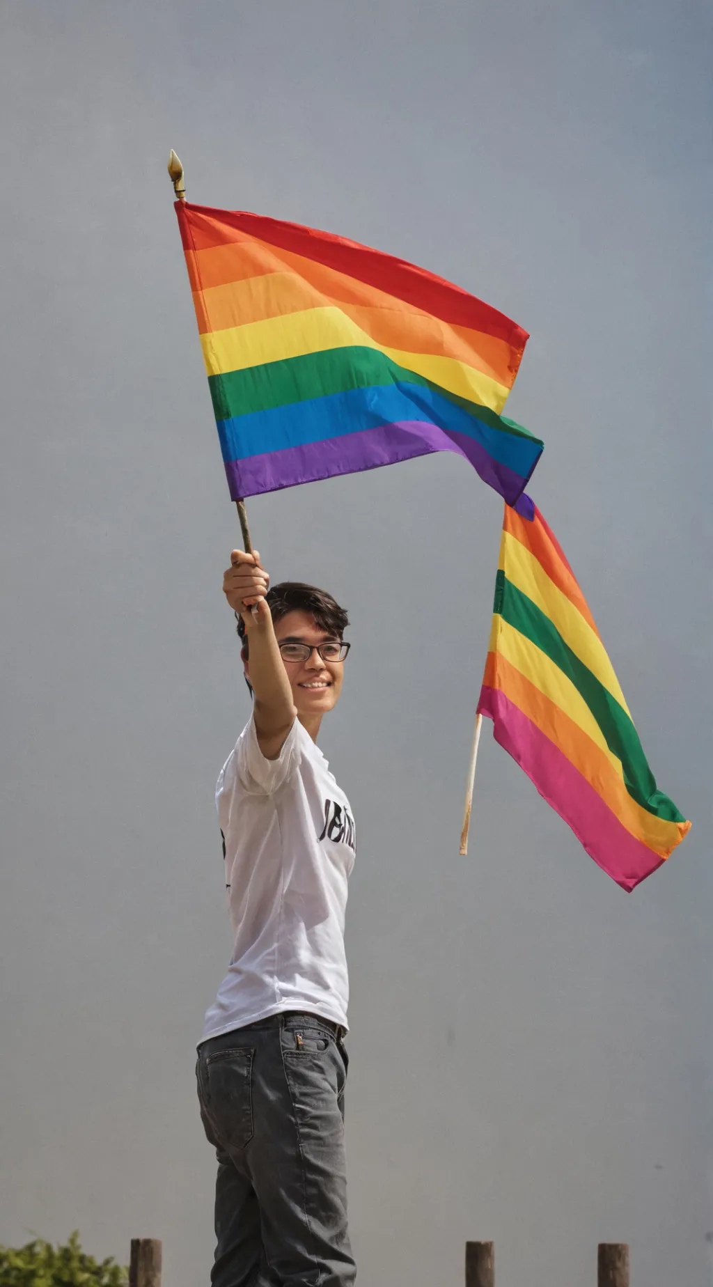 ai character: Pride month background