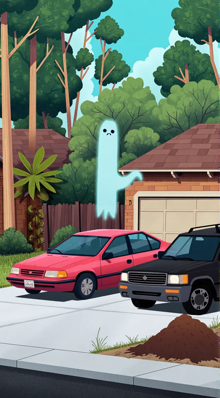 ai character: small ghost background