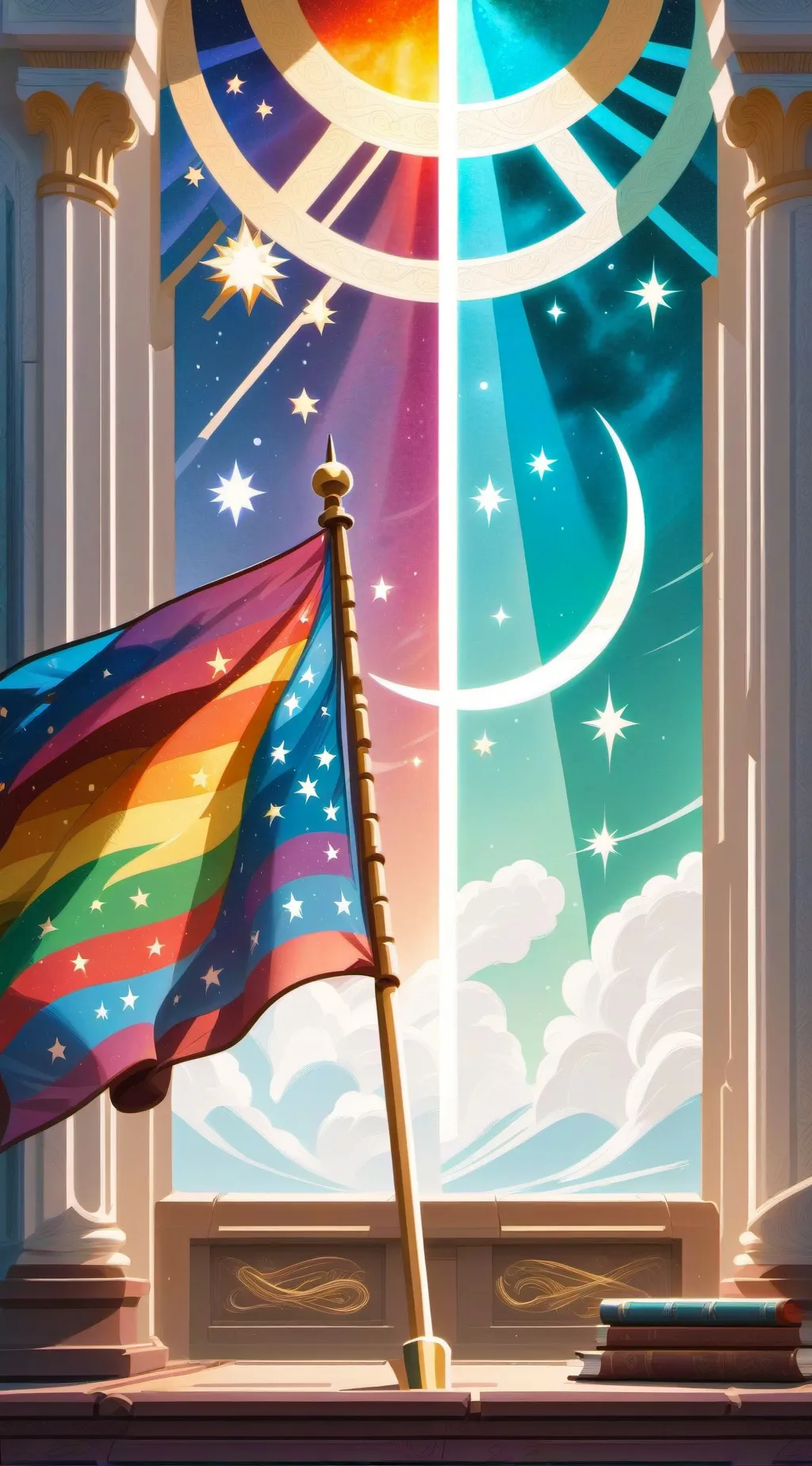 ai character: HH pride month  background