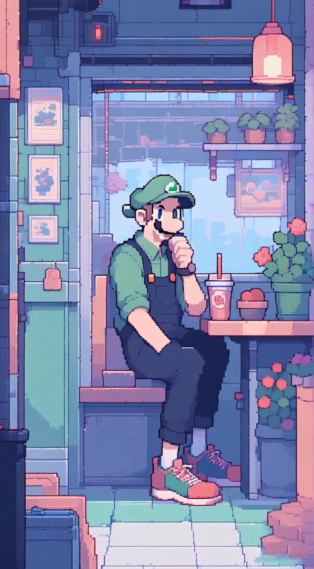 ai character: LUIGI FROM CG5 background