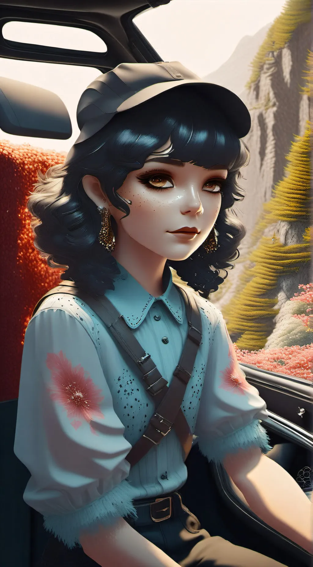ai character: ROAD TRIP background