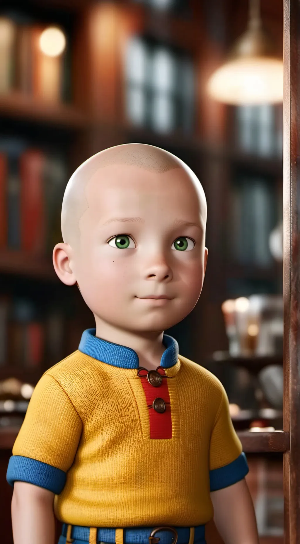 ai character: Caillou  background