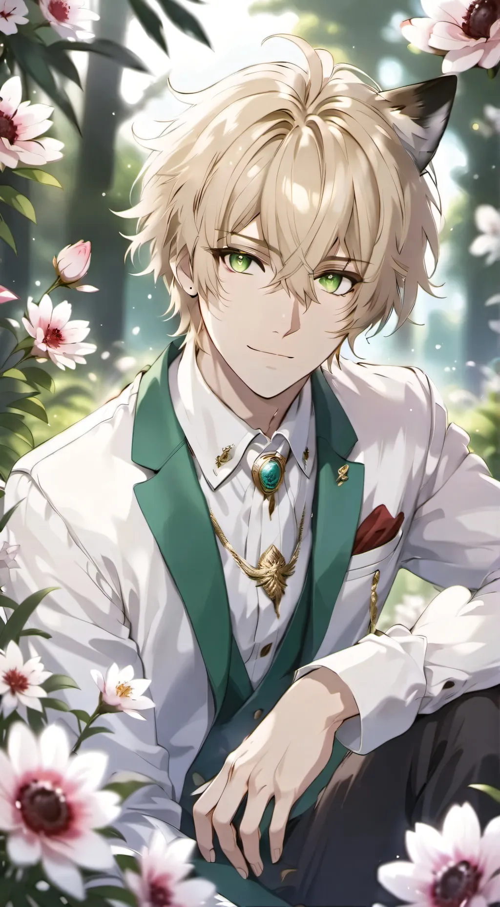 ai character: MHA x CATBOY background