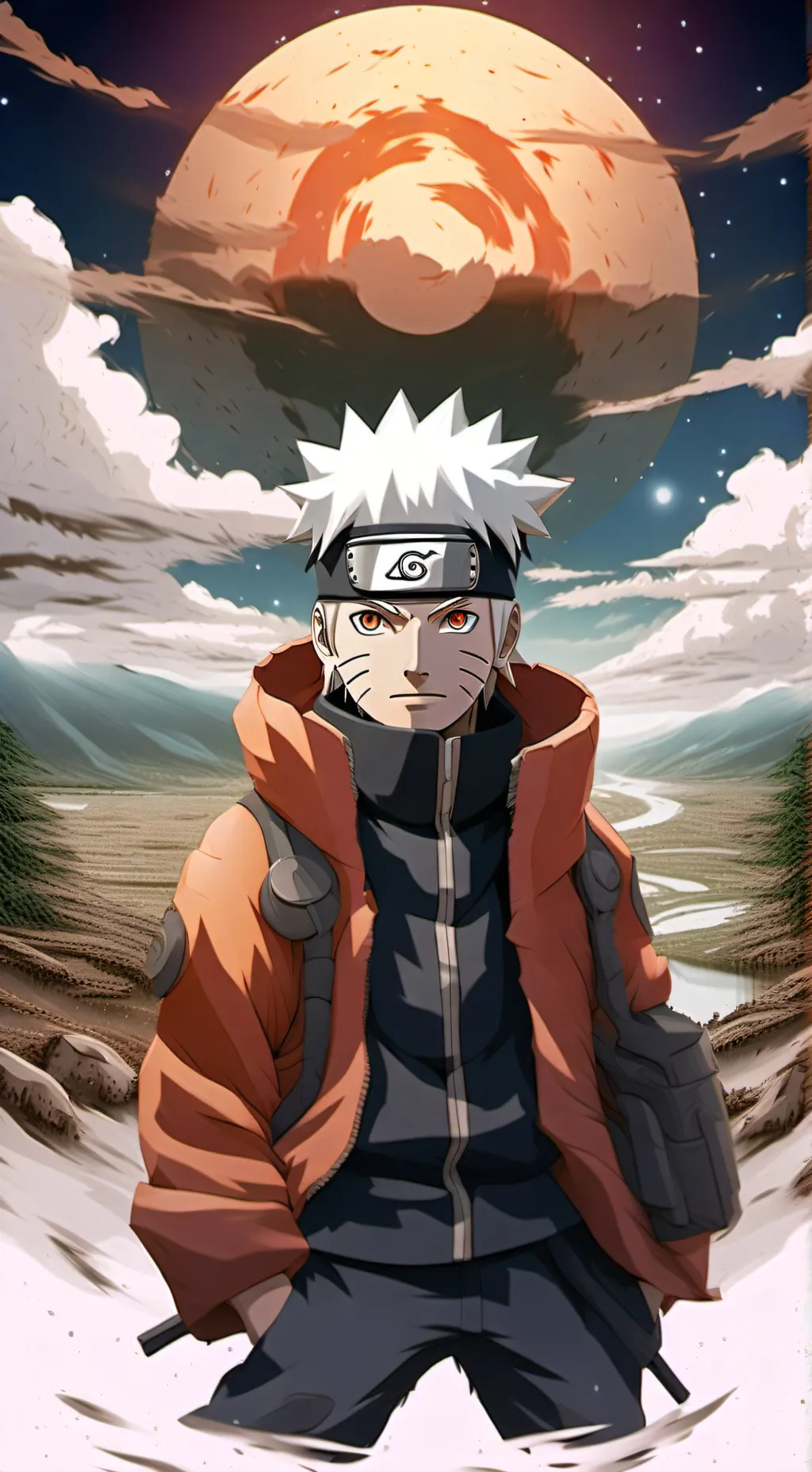 ai character: Hokage crisis ￼ background