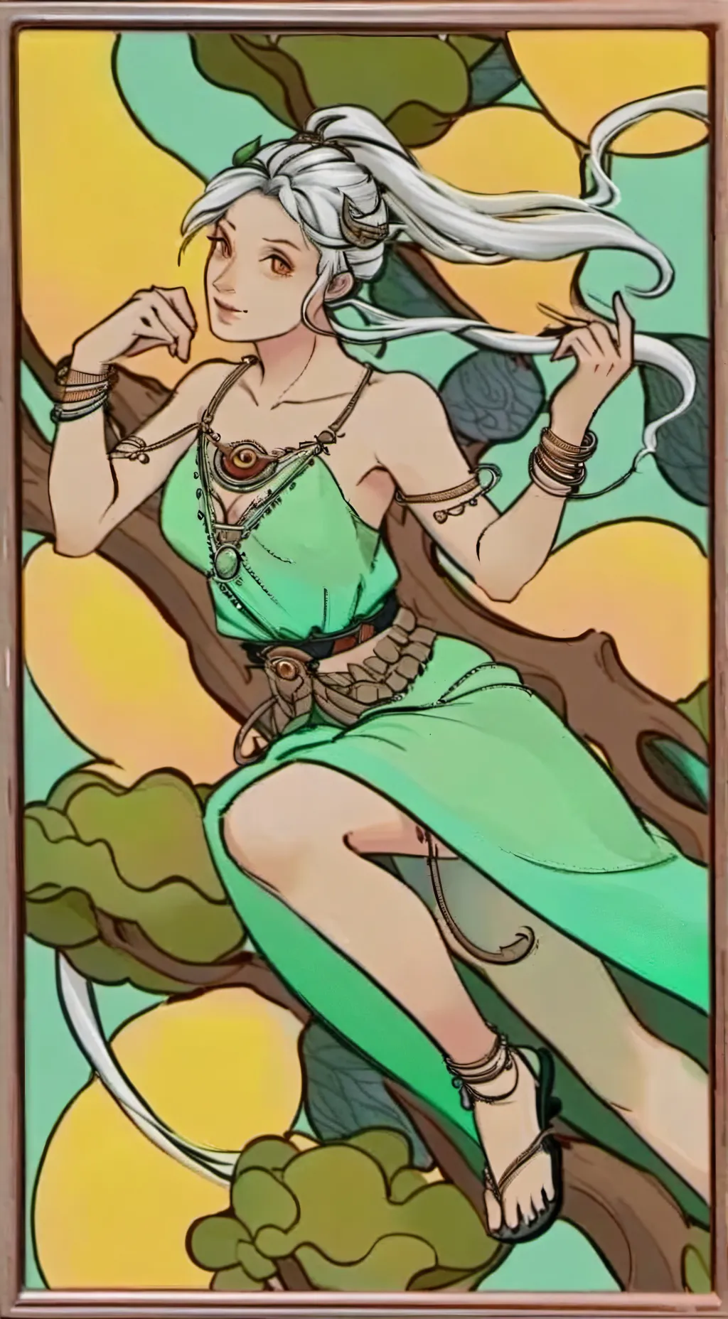 ai character: mili🦌🌿🪴🍃 background