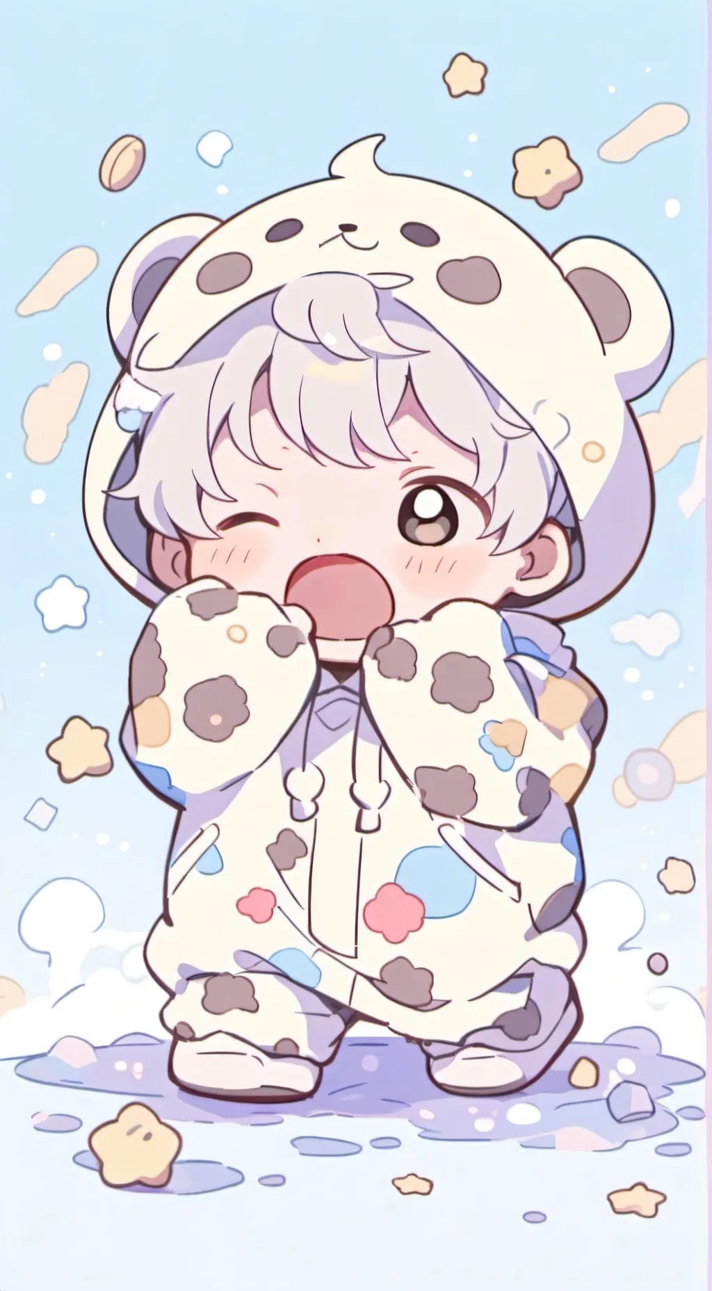 ai character: poop baby  background