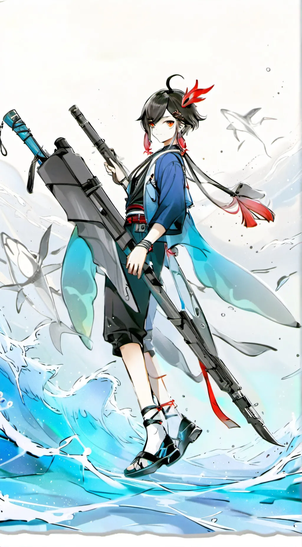 ai character: squid game  background