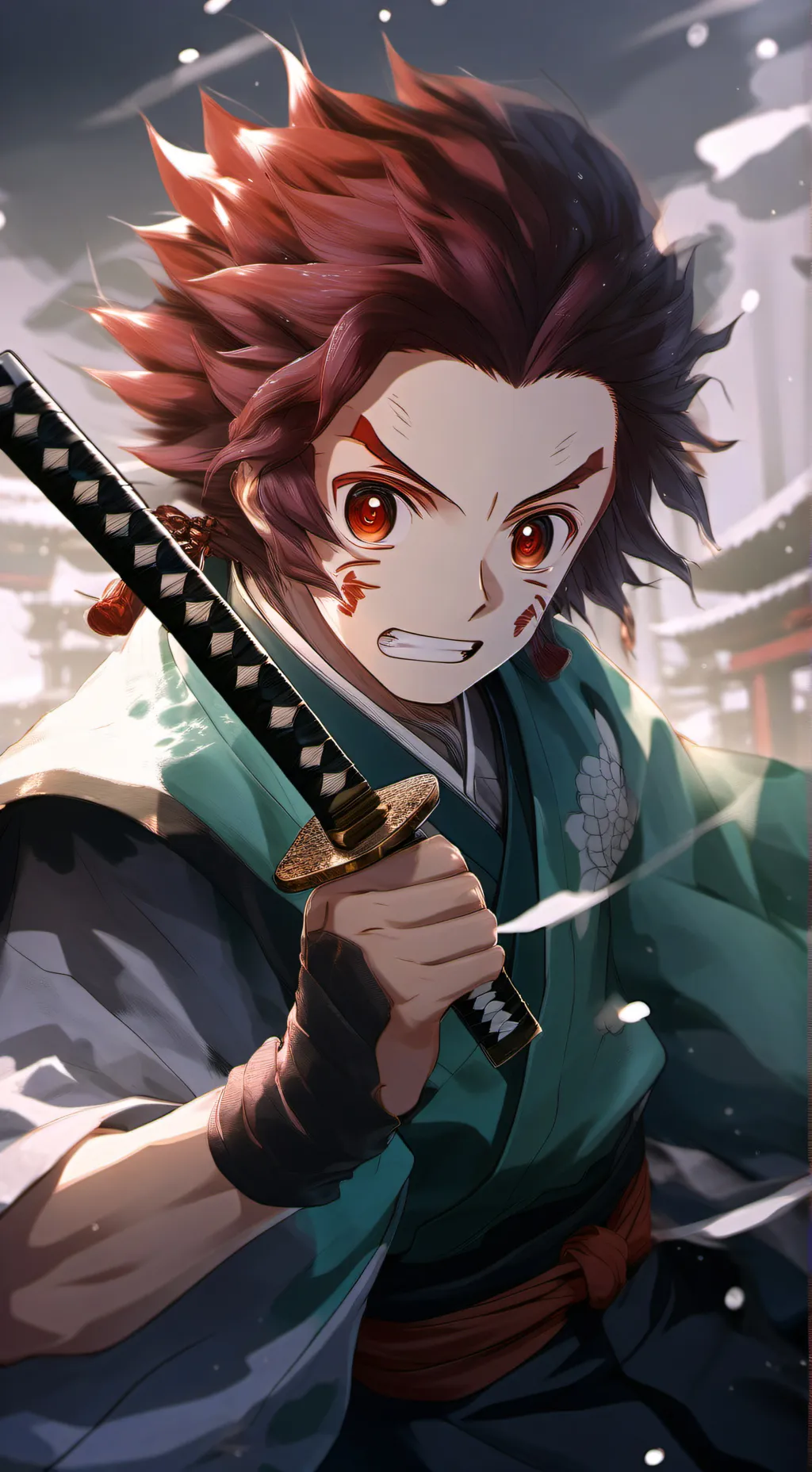 ai character: tanjiro kamado  background
