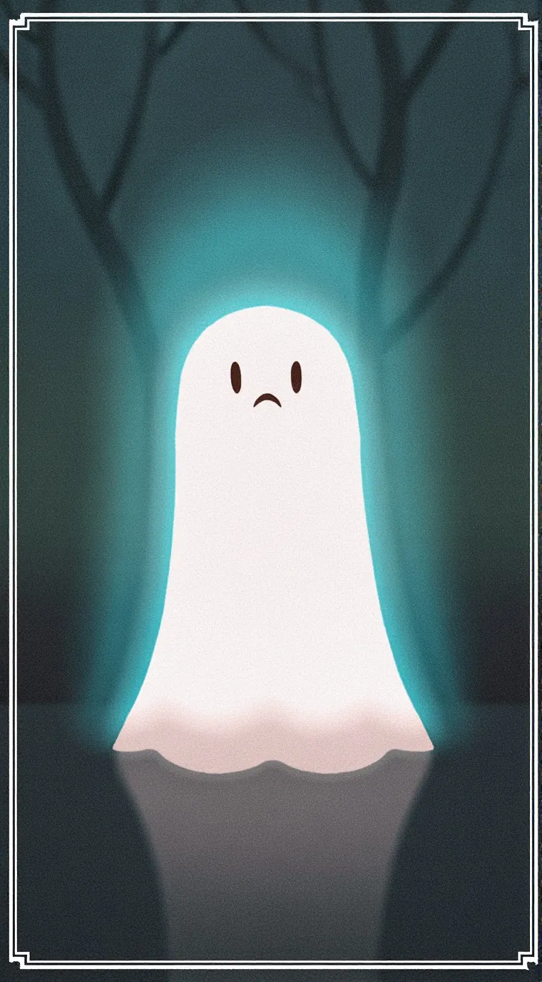 ai character: Scary ghost  background