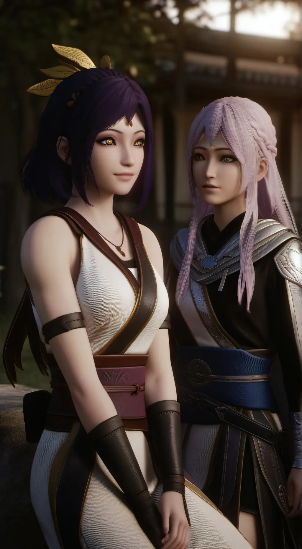 ai character: Sakura & Hinata  background