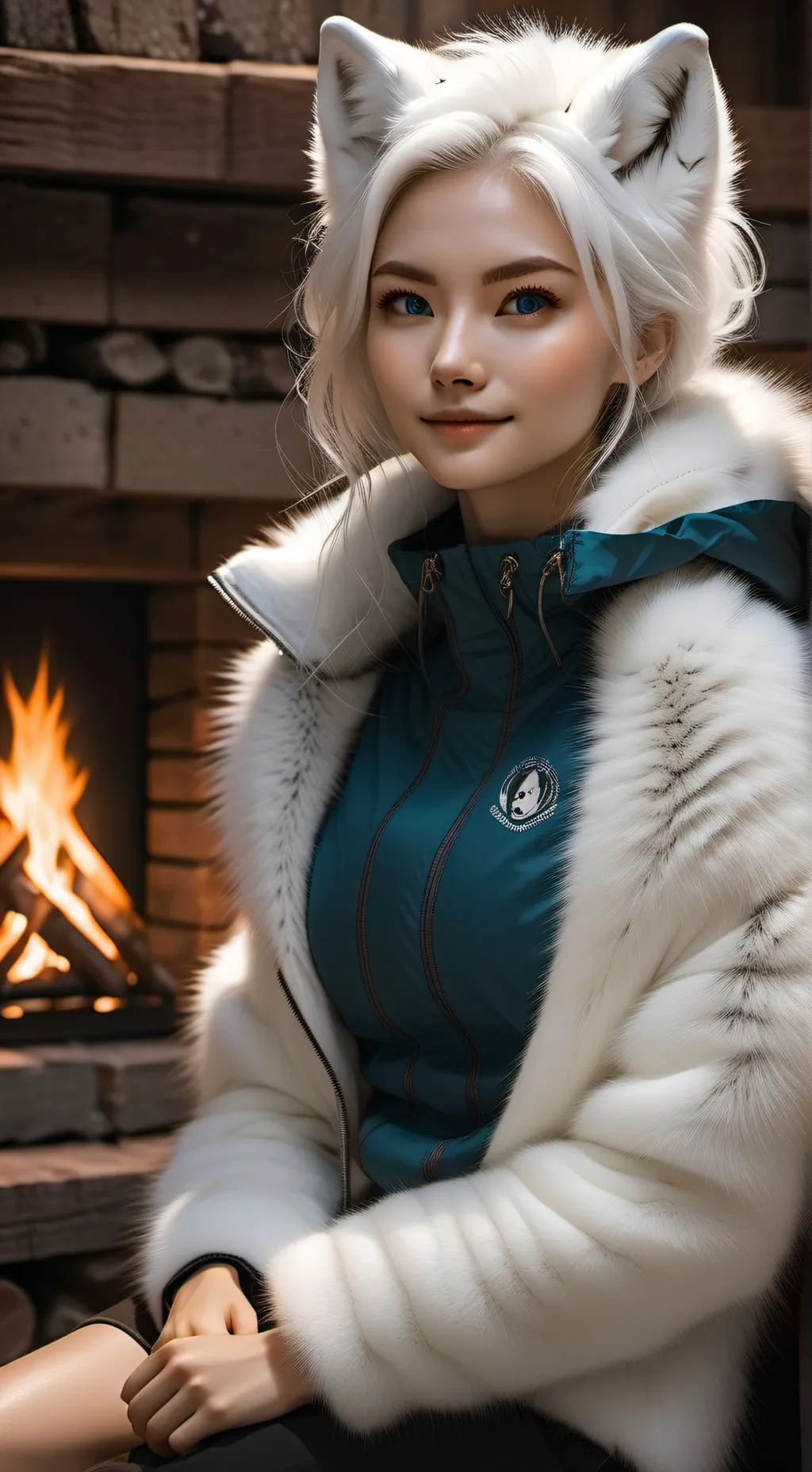 ai character: Snowy Burrow Spirit background