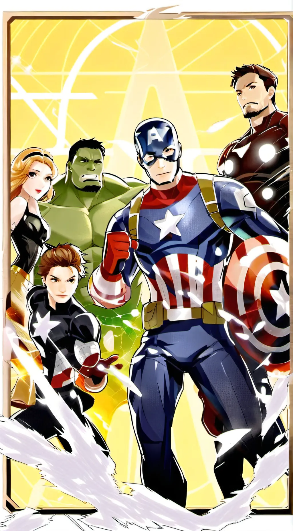 ai character: Avengers  background