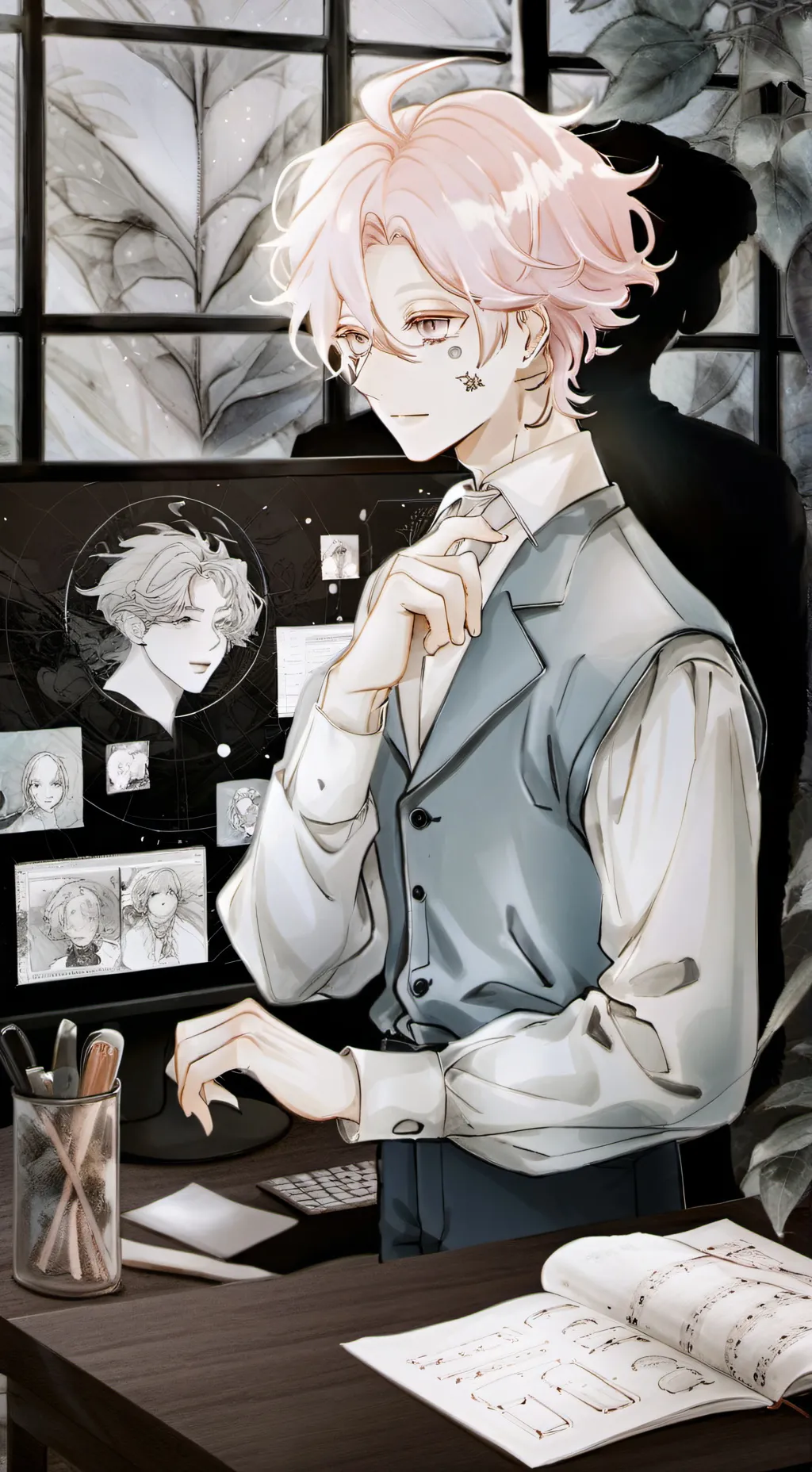 ai character: gojo saturo background