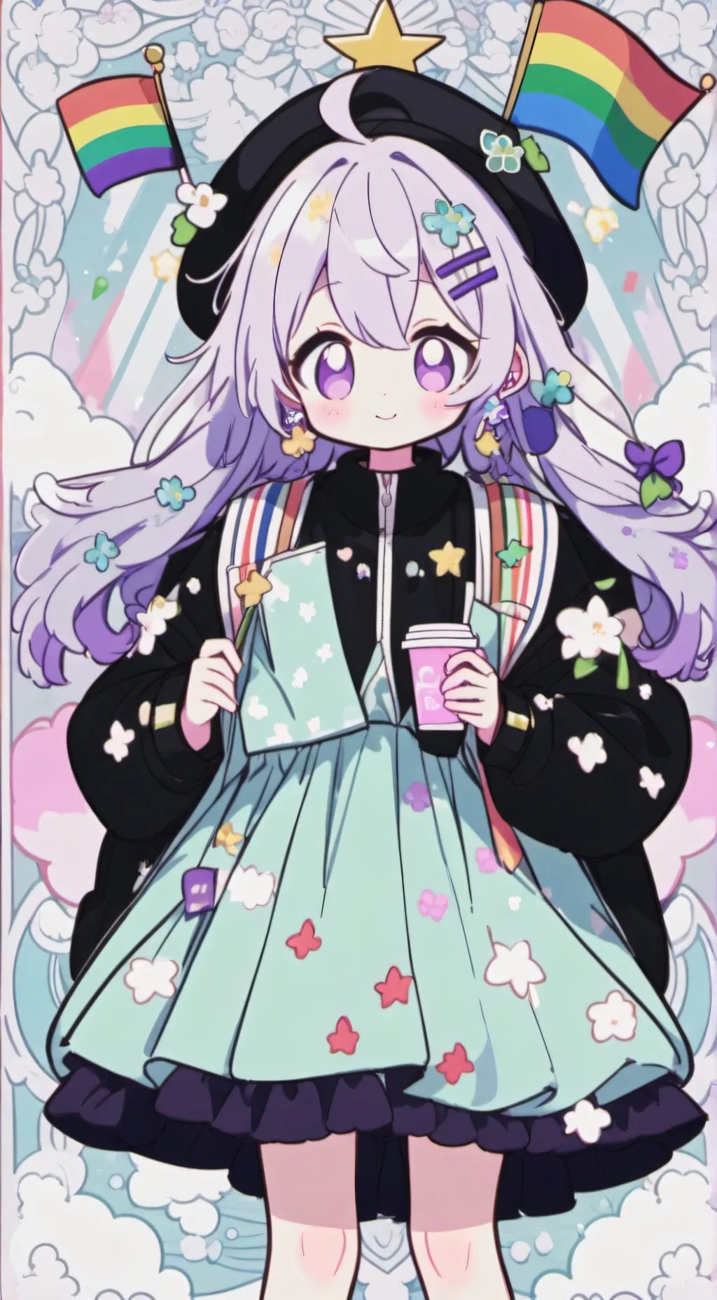 ai character: hh+hb pride month background