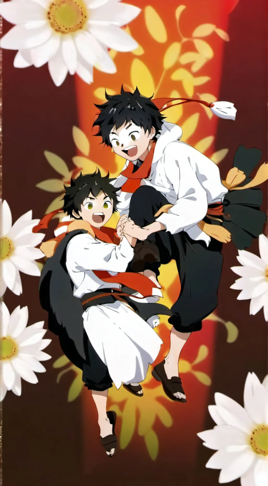 ai character: Bkdk kids?! 💚🧡💚🧡💚🧡 background