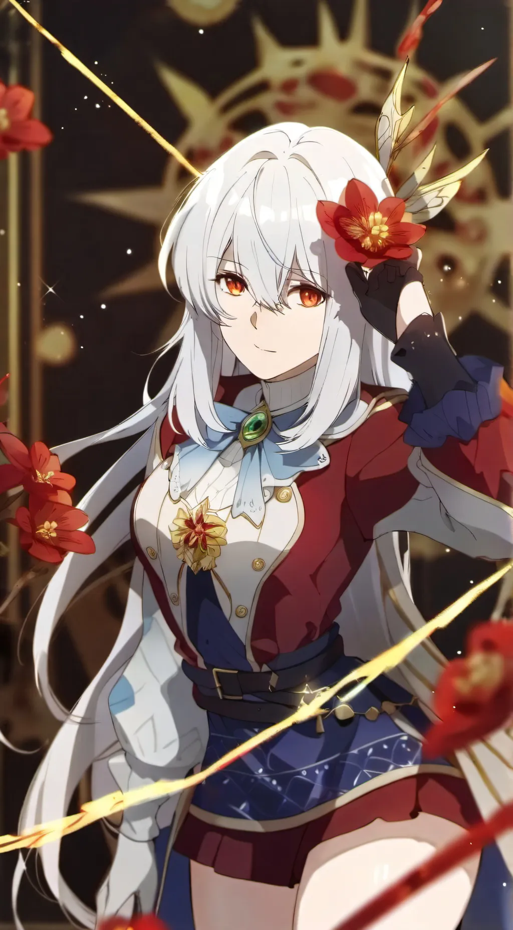 ai character: Red background