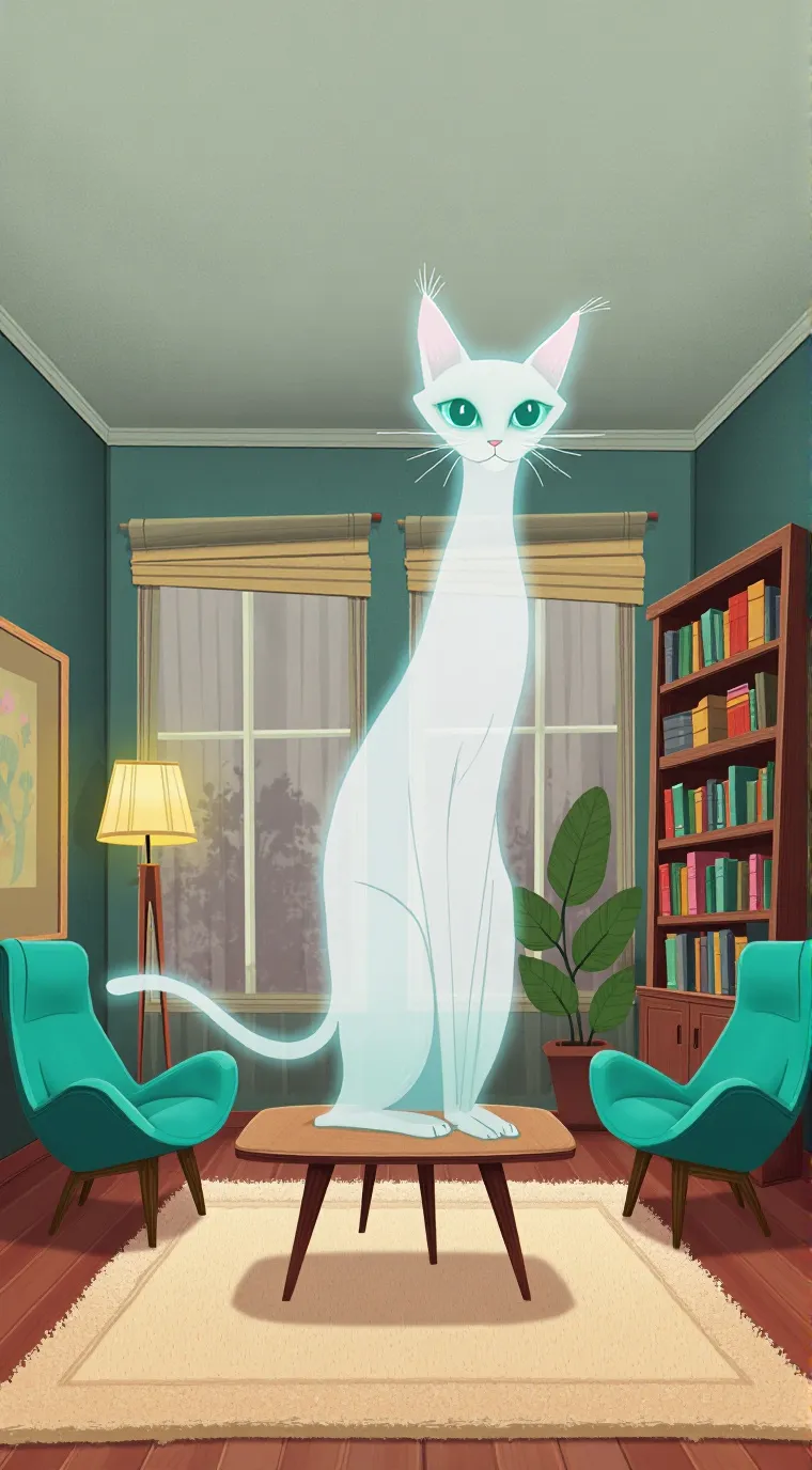 ai character: tall cat background