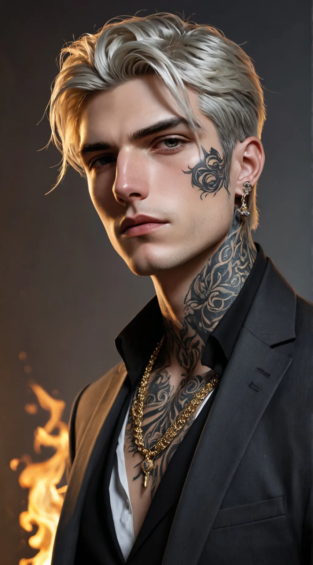 ai character: Dean Silver background