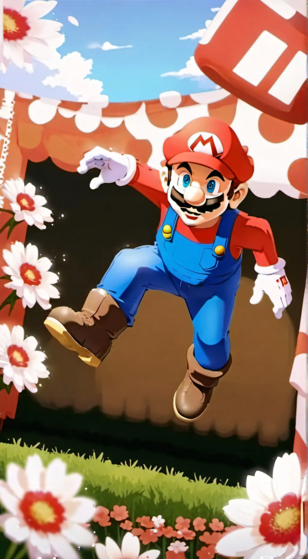ai character: Mario background