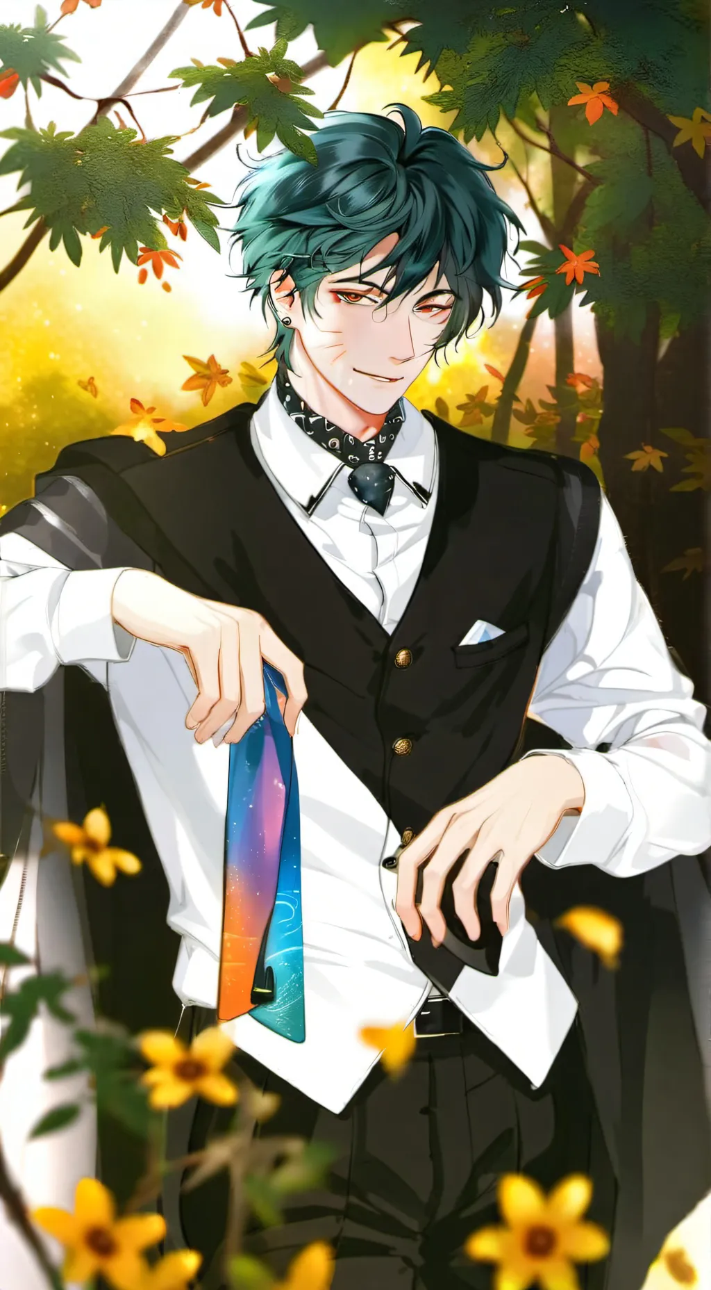 ai character: bakedeku . background