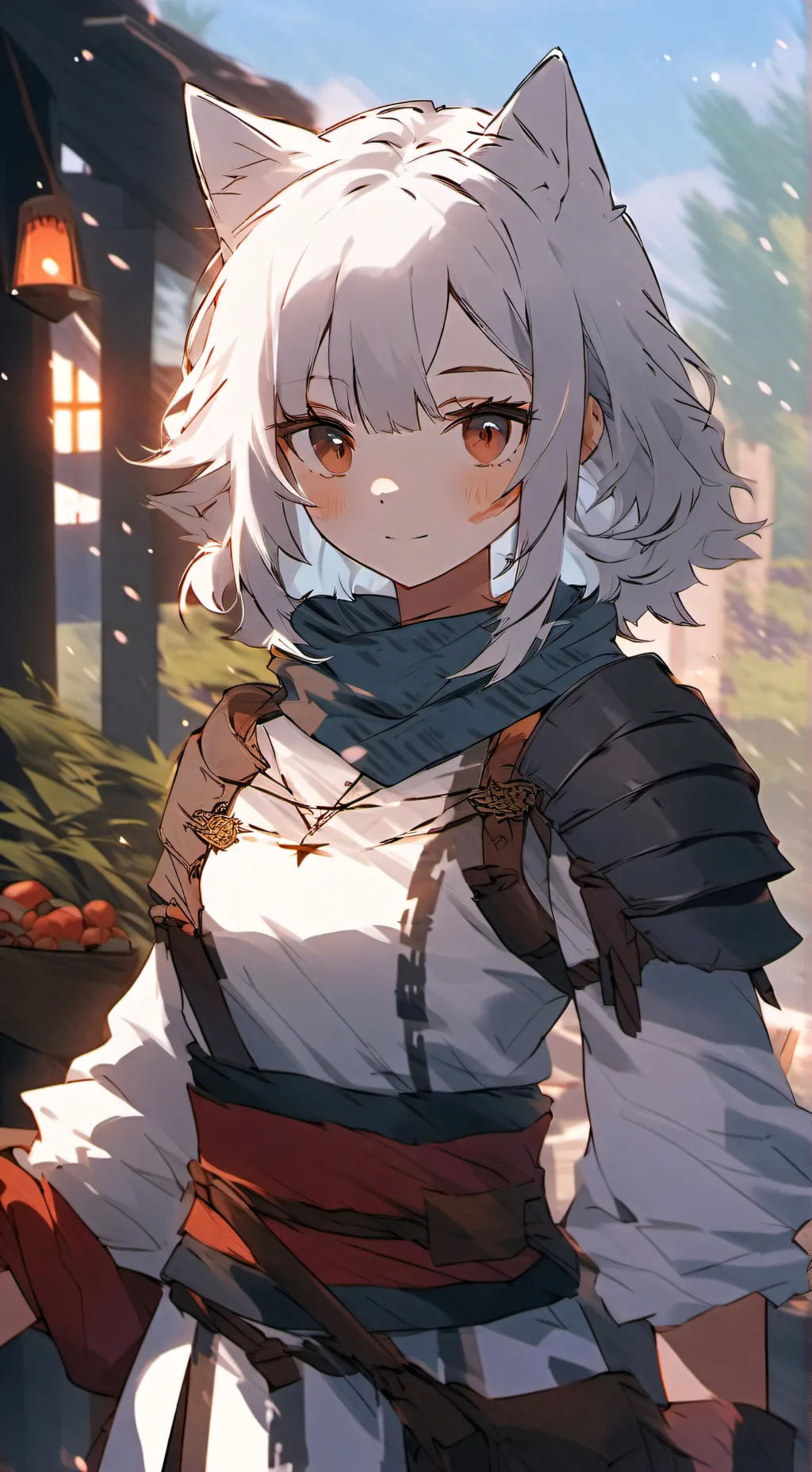 ai character: Snowy(warrior ver) background