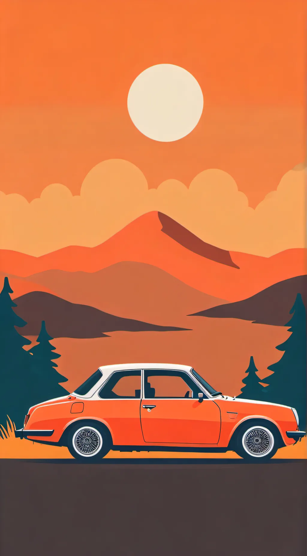 ai character: vees road trip  background