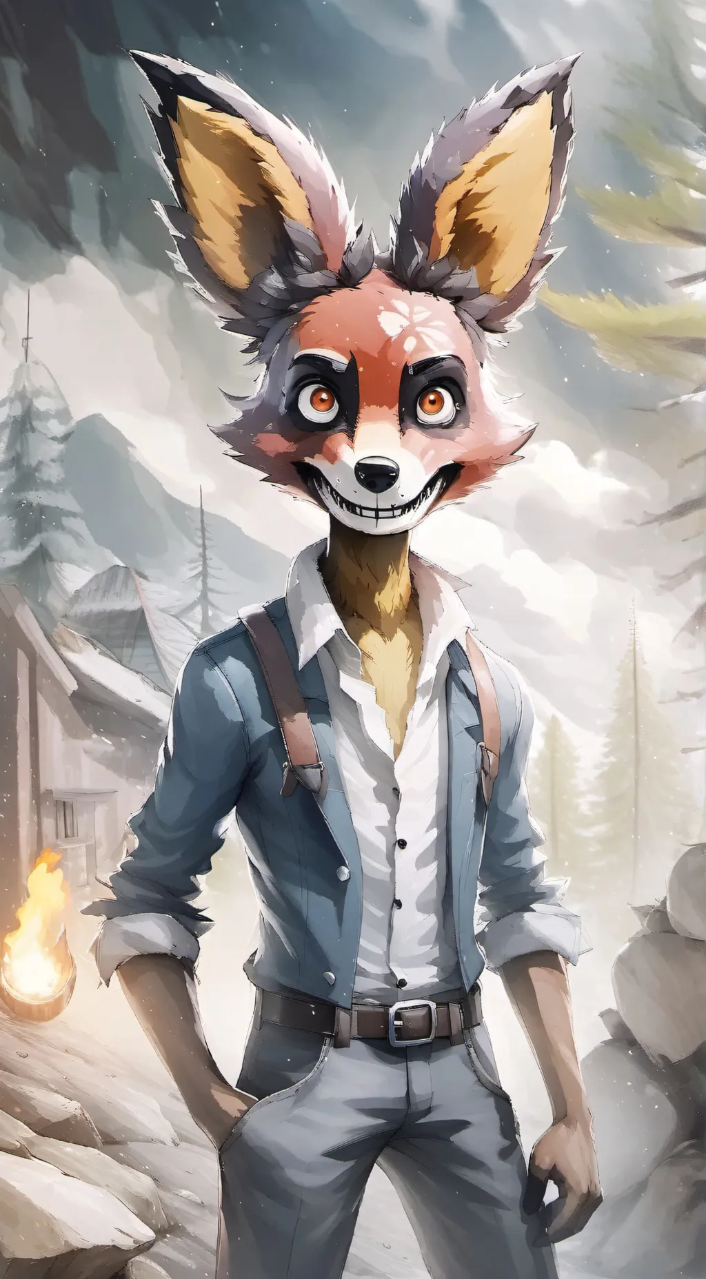 ai character: foxy background