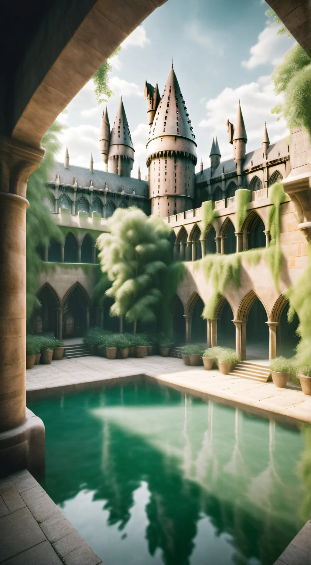 ai character: Hogwarts  war  background