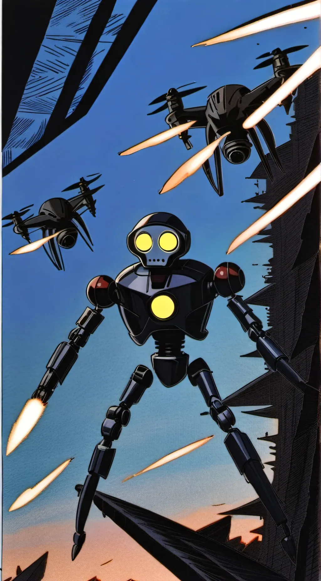ai character: Murder drones background