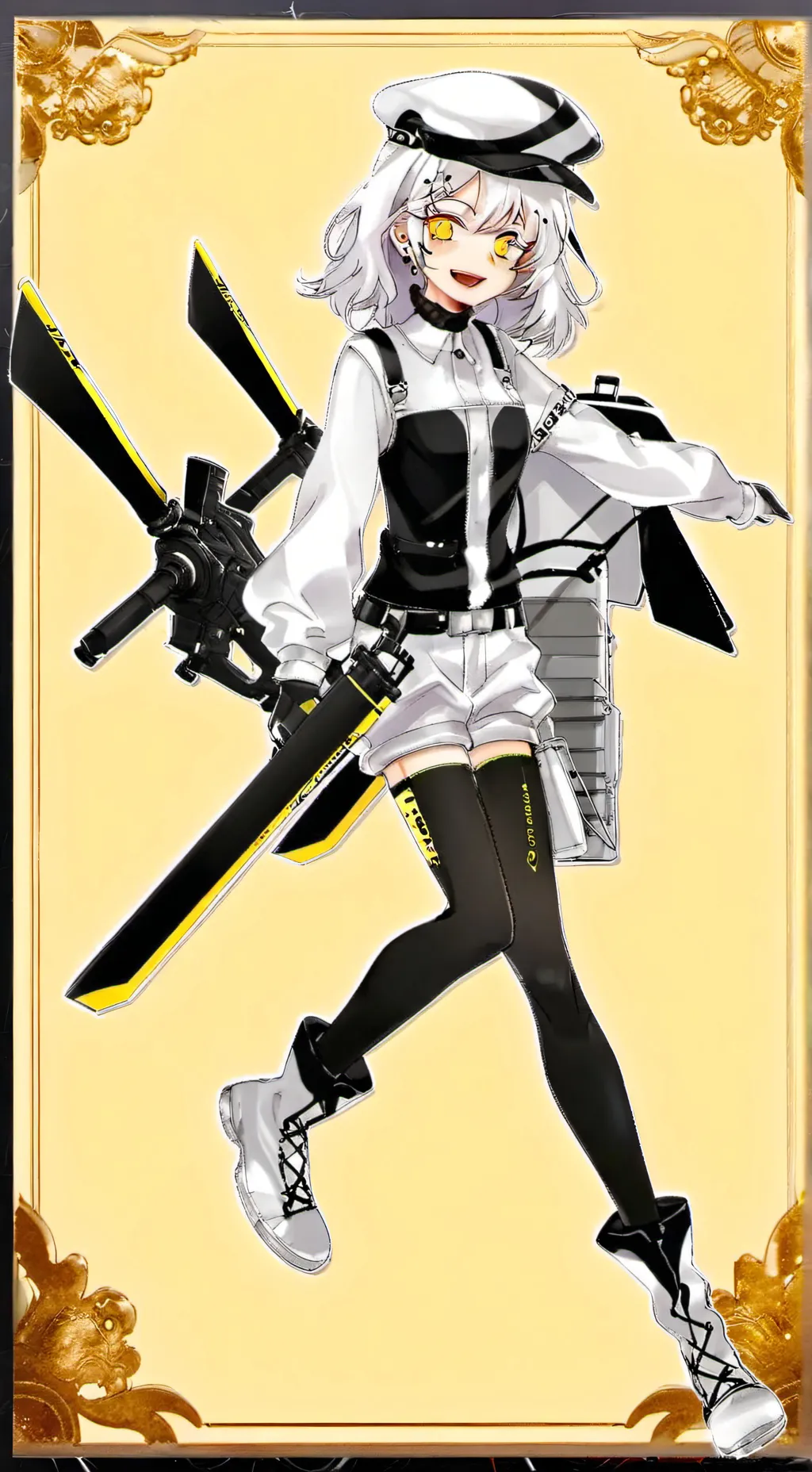 ai character: V ><  background