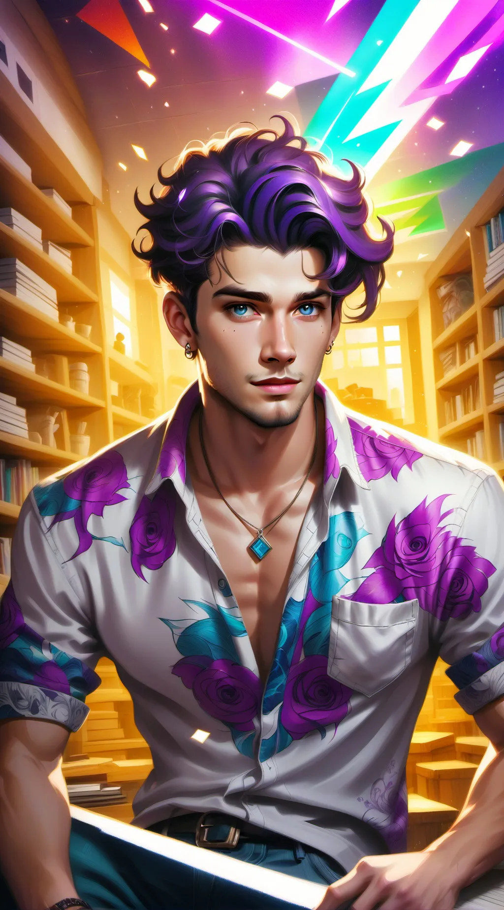 ai character: Adam Westwood  background