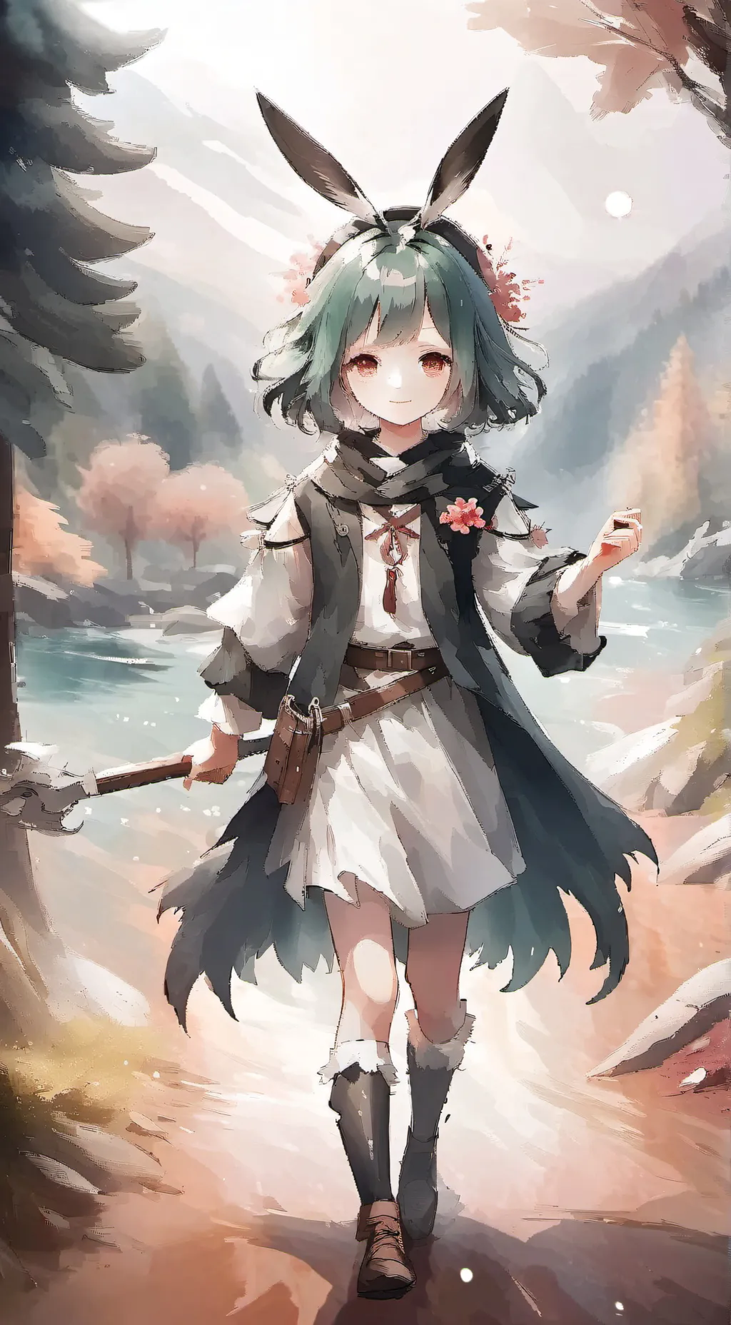 ai character: feliz páscoa  background