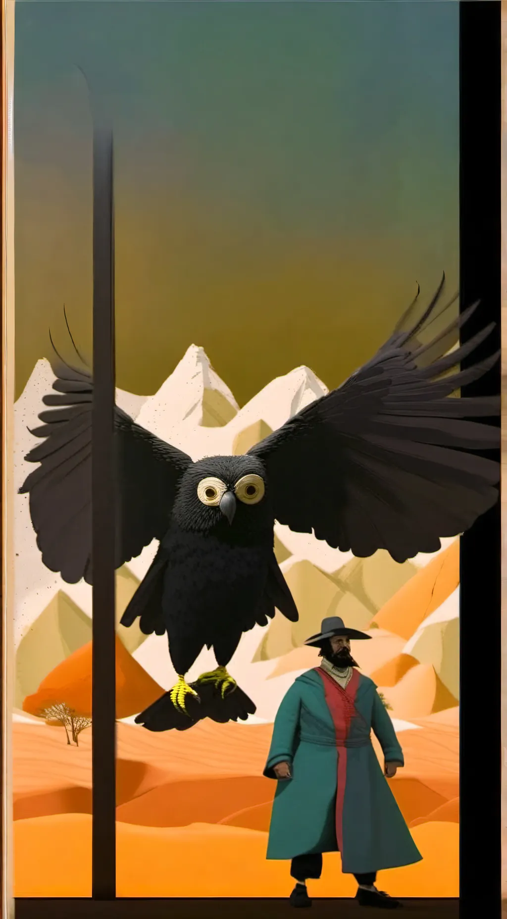 ai character: Búho explosivo background