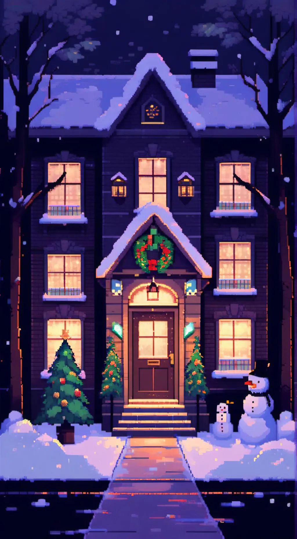 ai character: Christmas School background