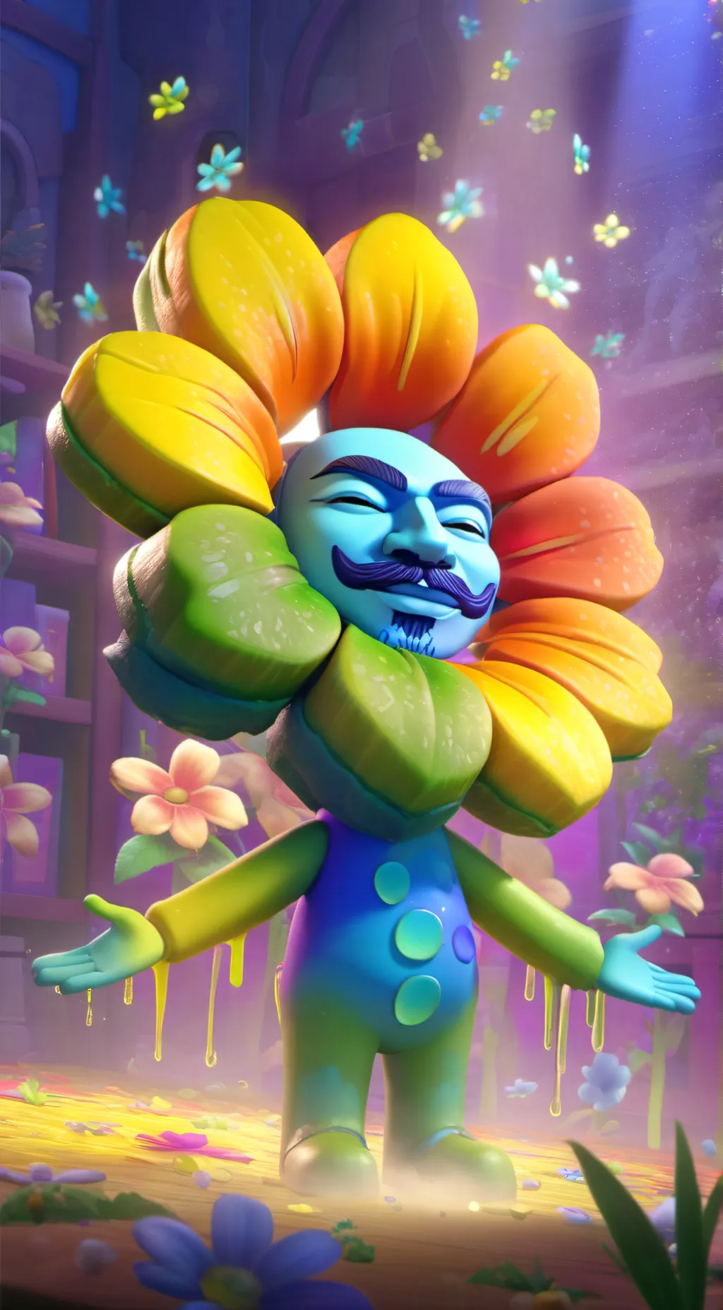 ai character:  DANDYS WORLD background