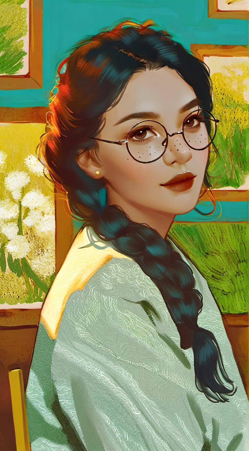 ai character: Tulip background