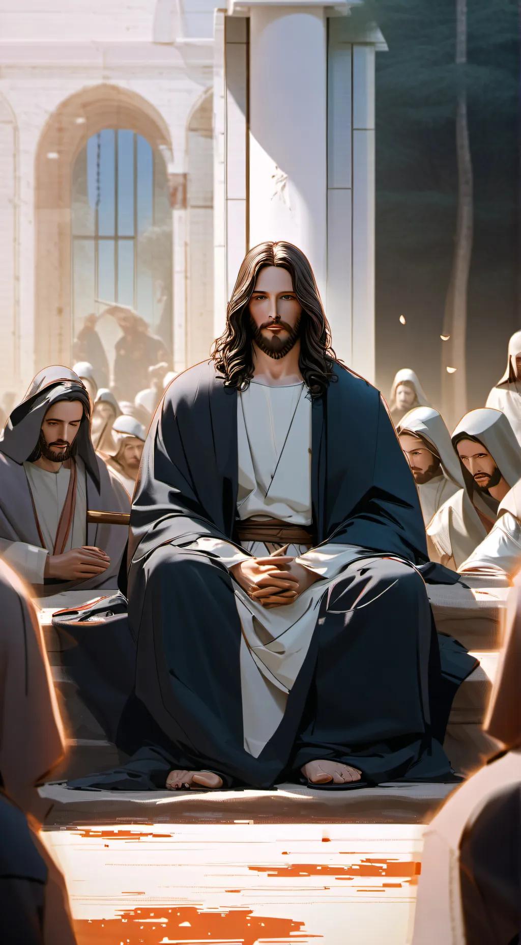 ai character: jésus christ  background