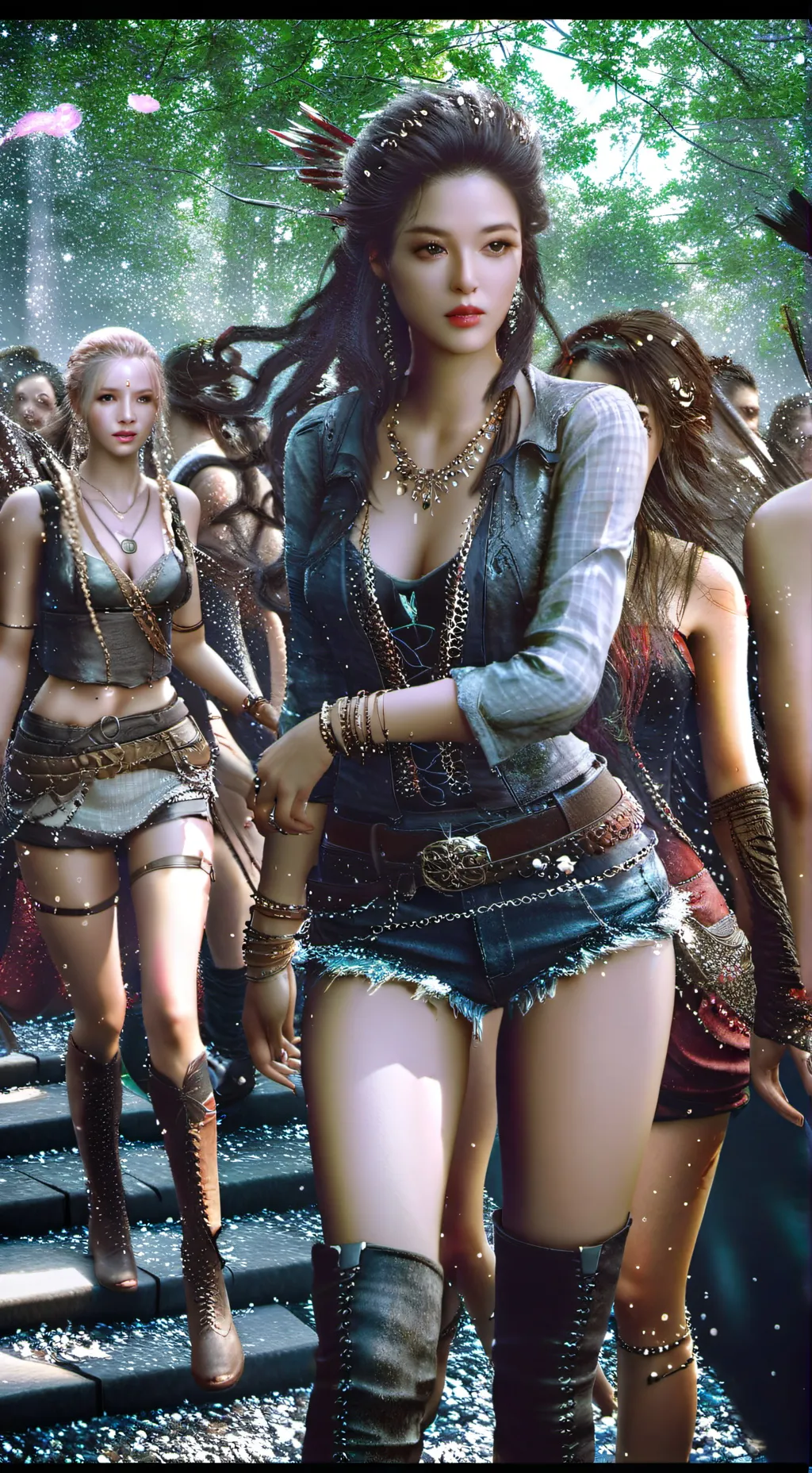 ai character: line background