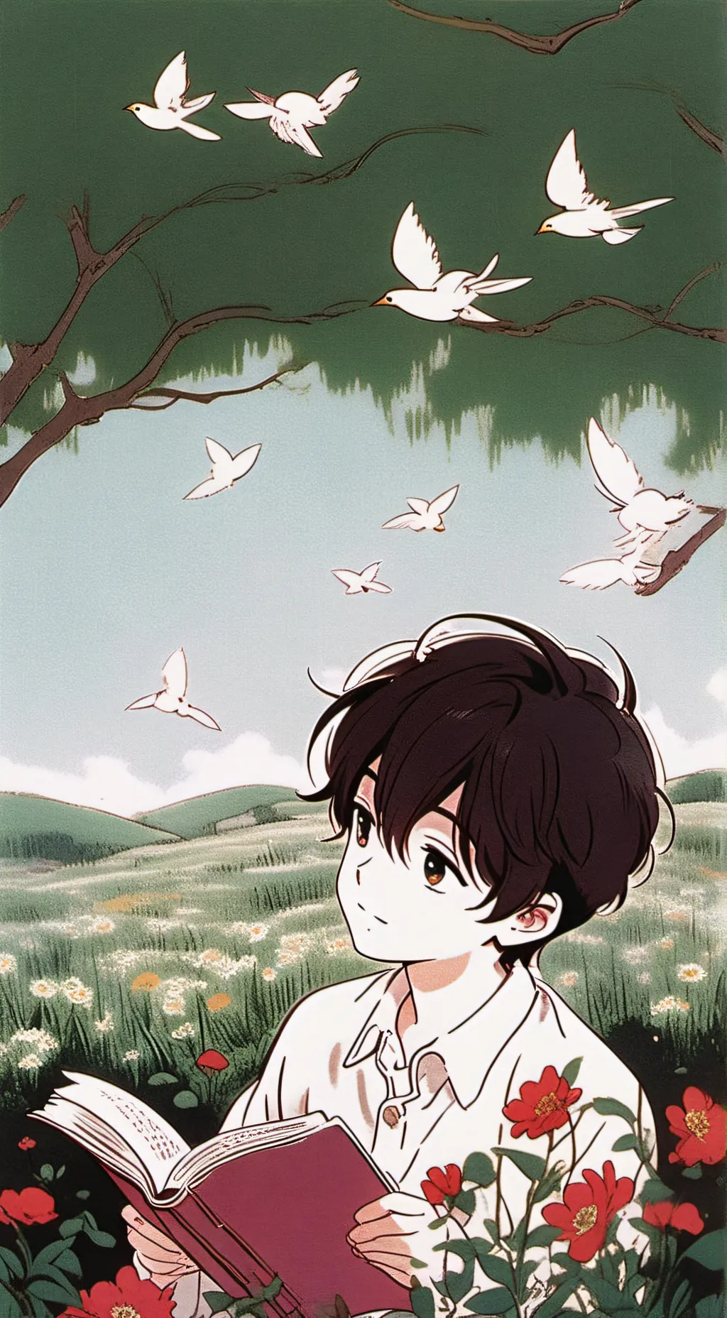 ai character: boy background
