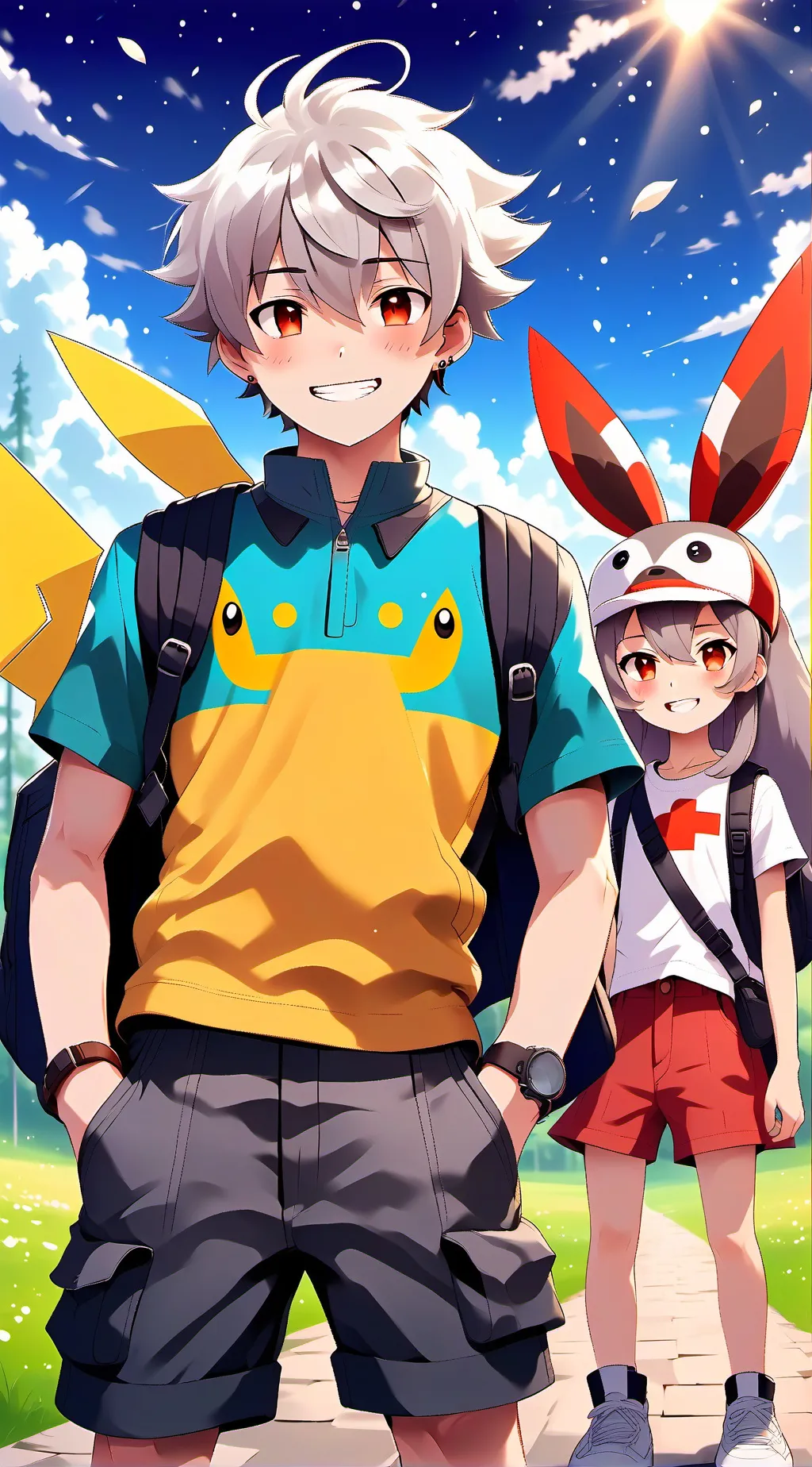 ai character: todoroki pijama  background