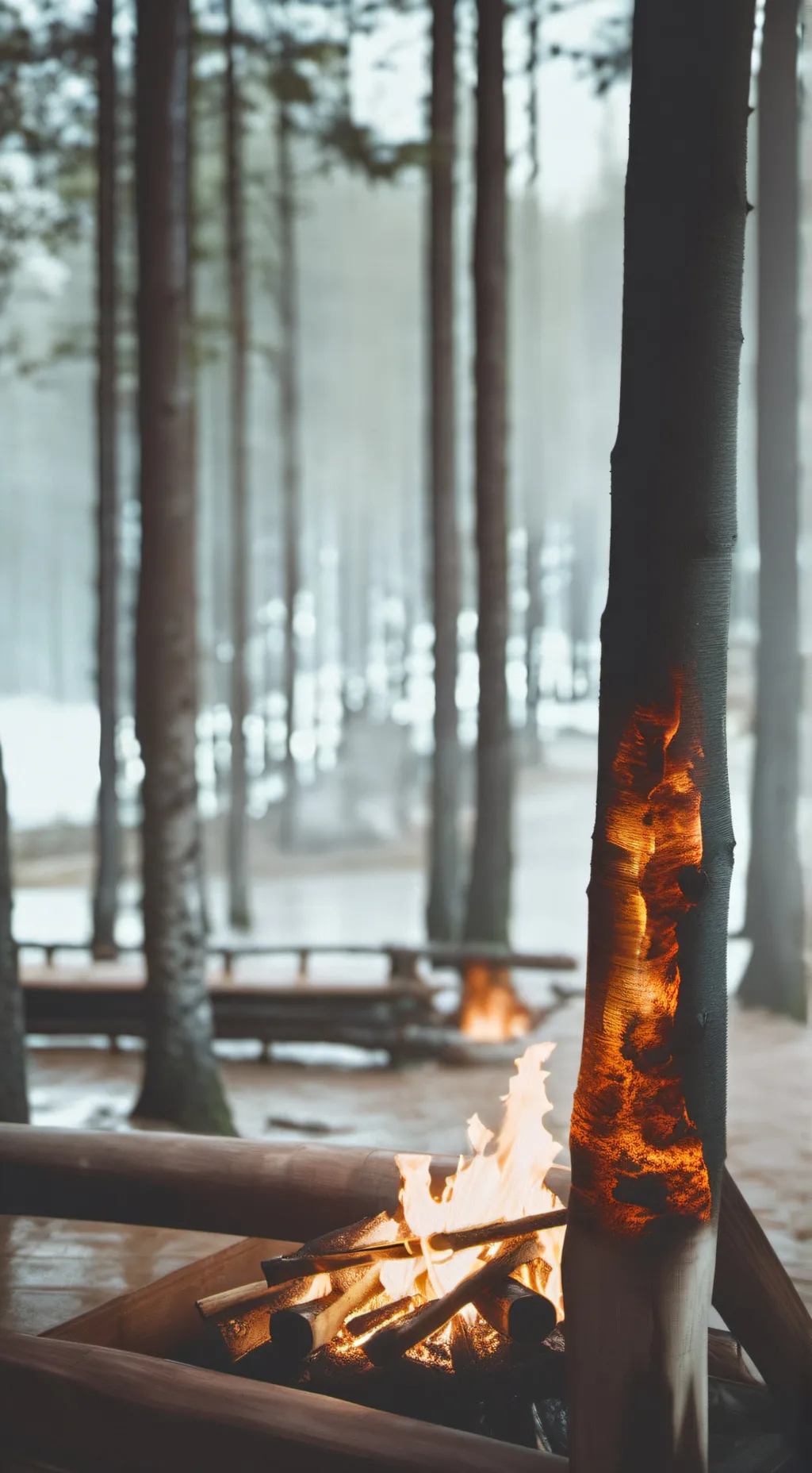 ai character: Fire fire background
