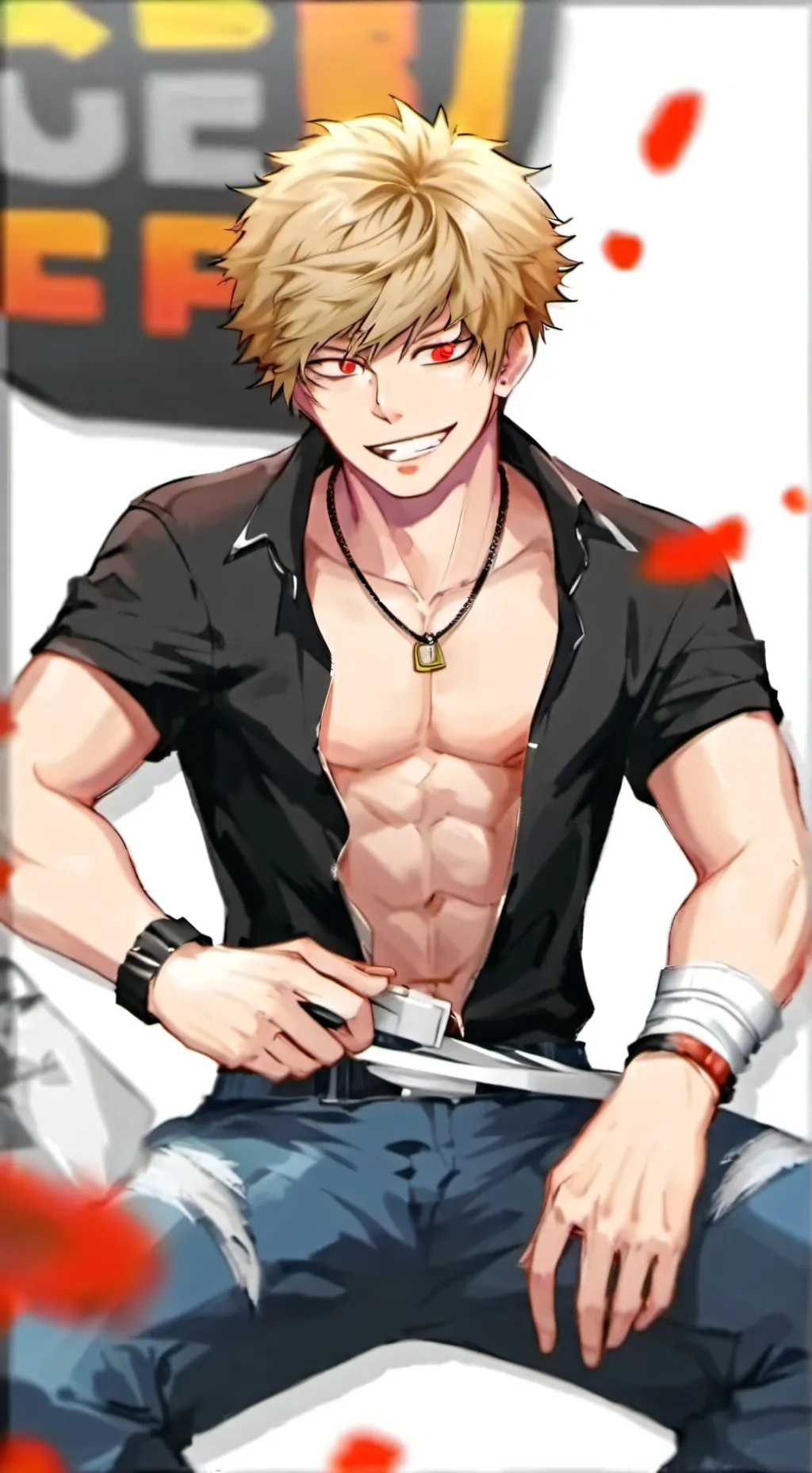 ai character: Bakugo background