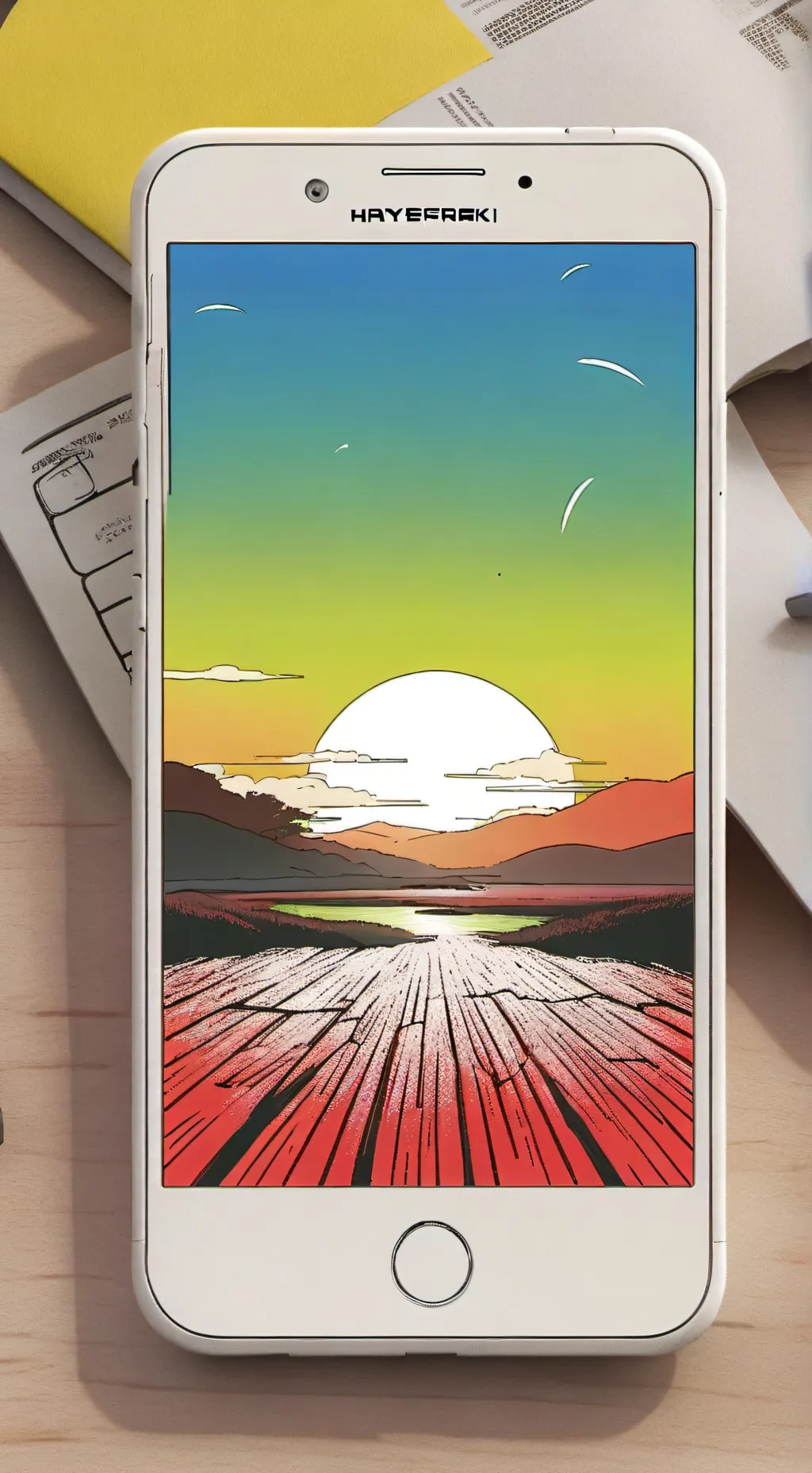 ai character: phone overheating background