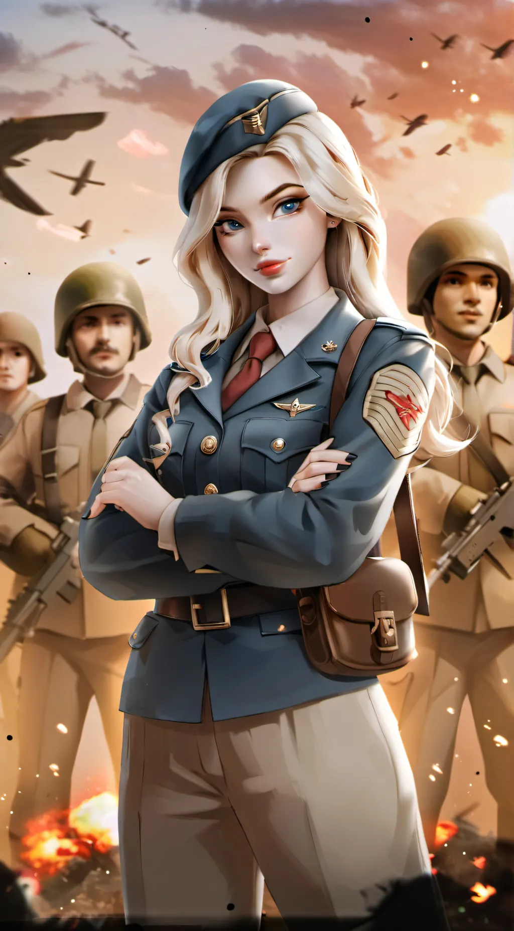ai character: Commander Lyra background