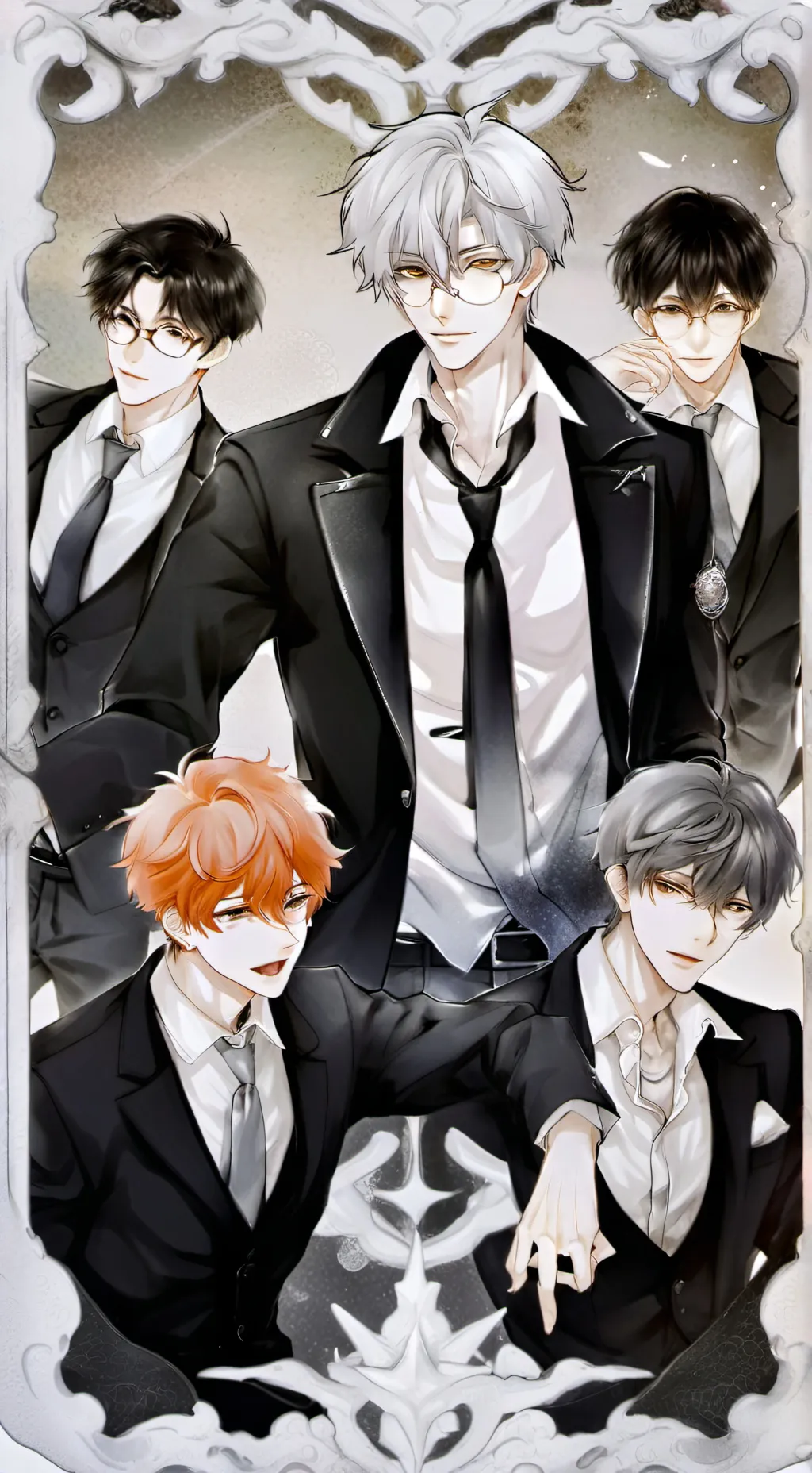 ai character:  5 power full men background