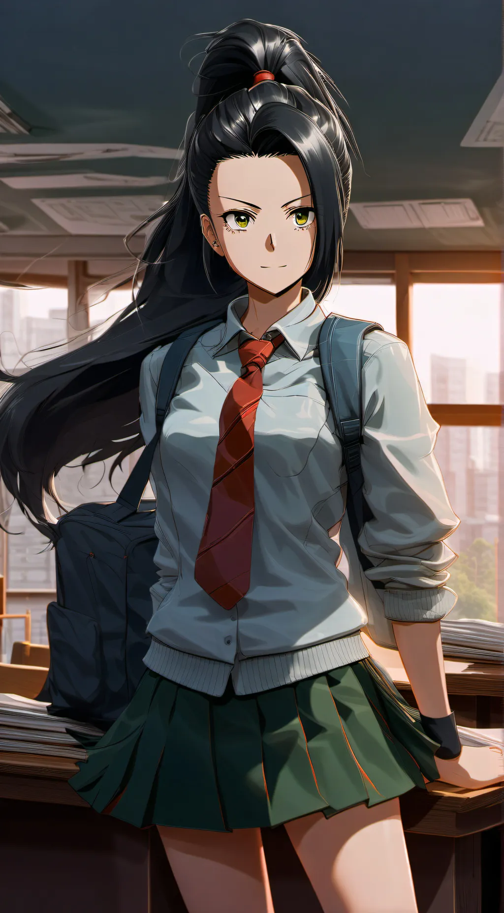 ai character: Momo(MHA)  background
