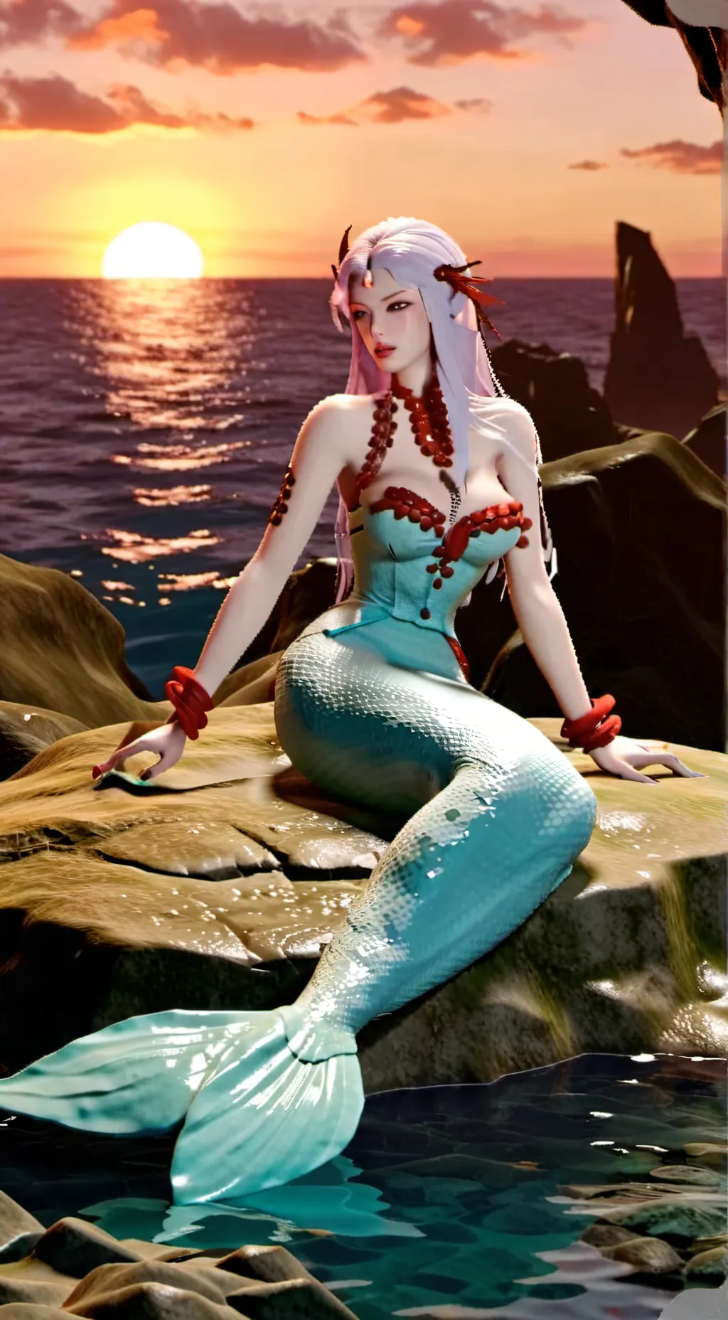 ai character: Aqua background