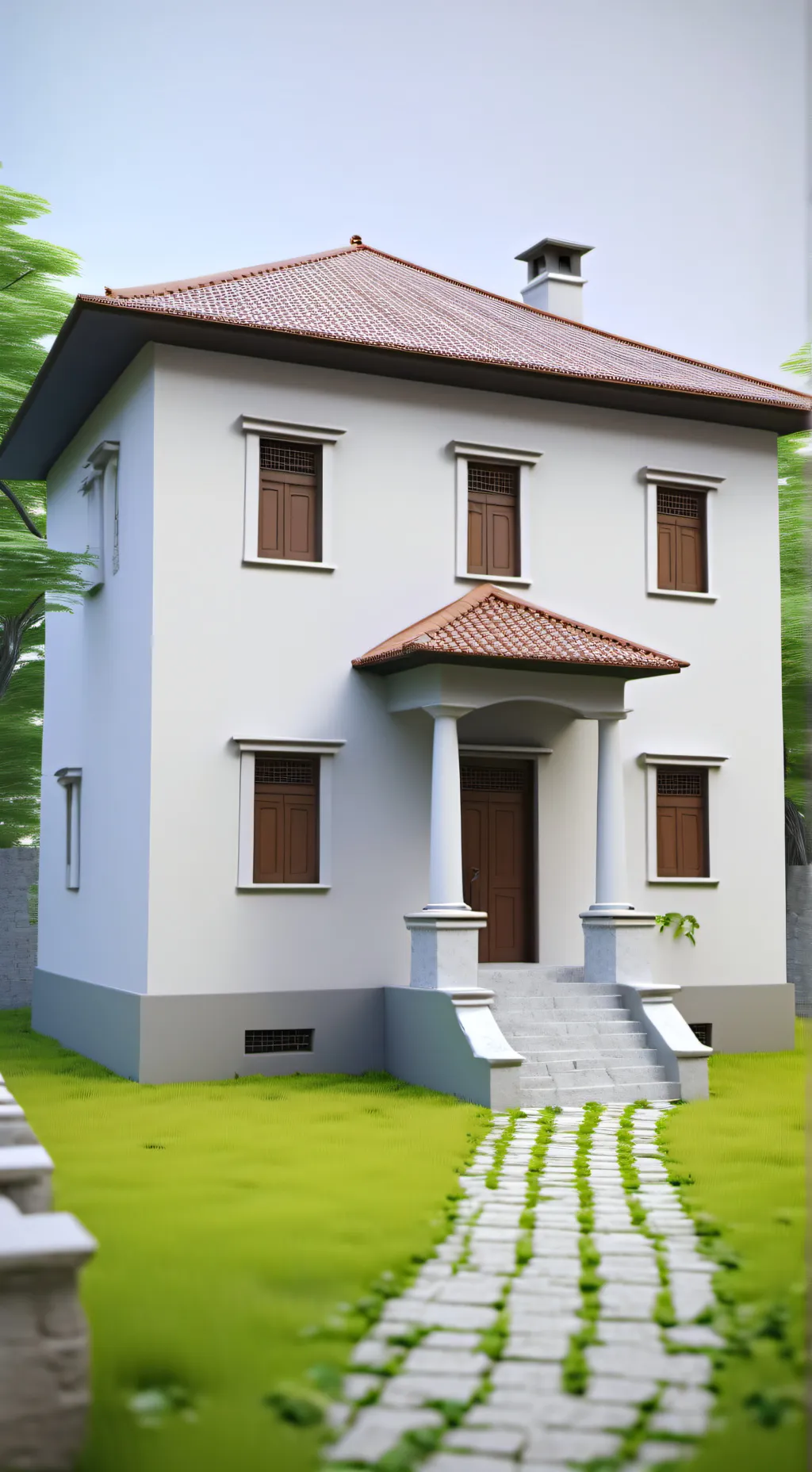 ai character: Prison house  background