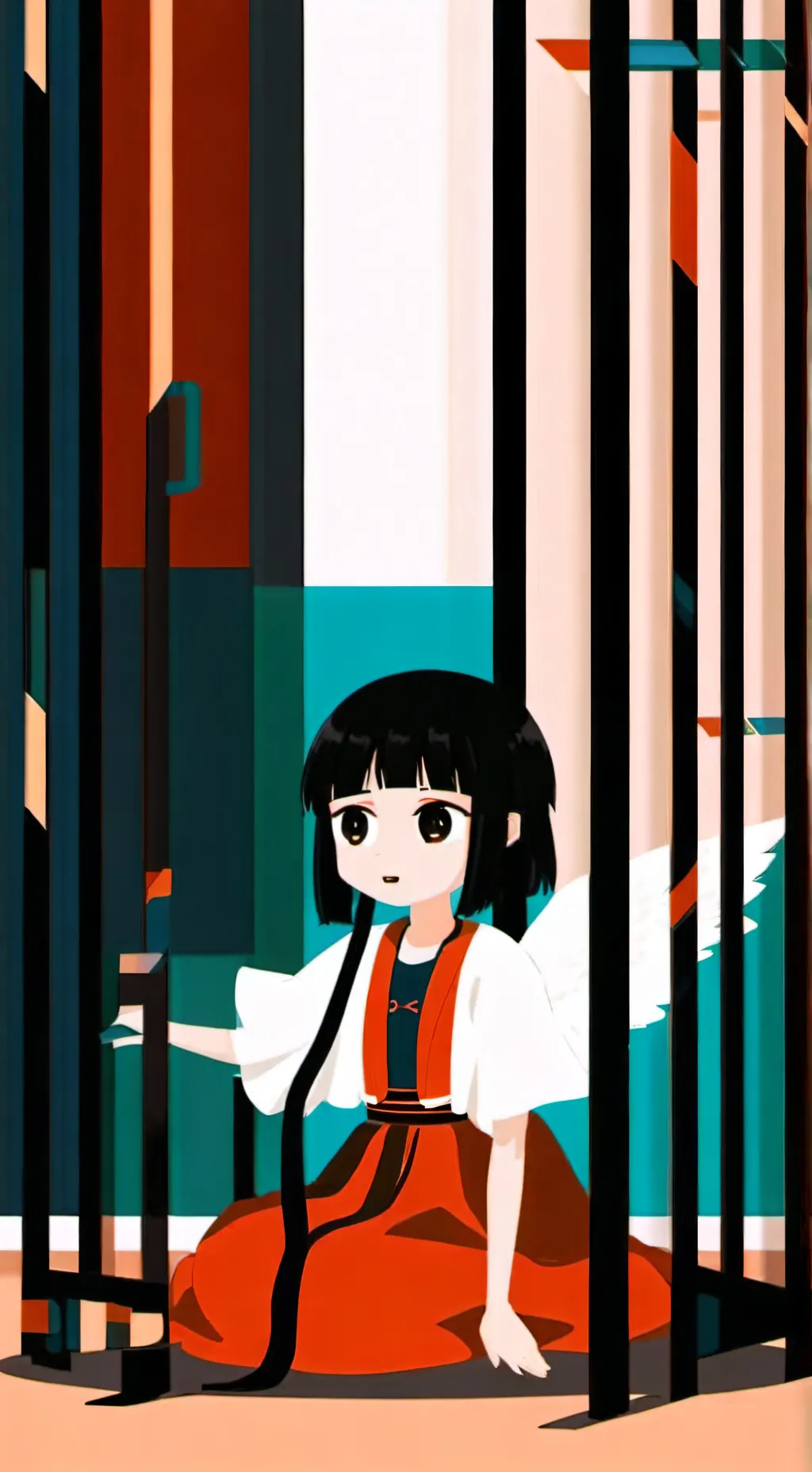 ai character: awidred?🩵🧡 background