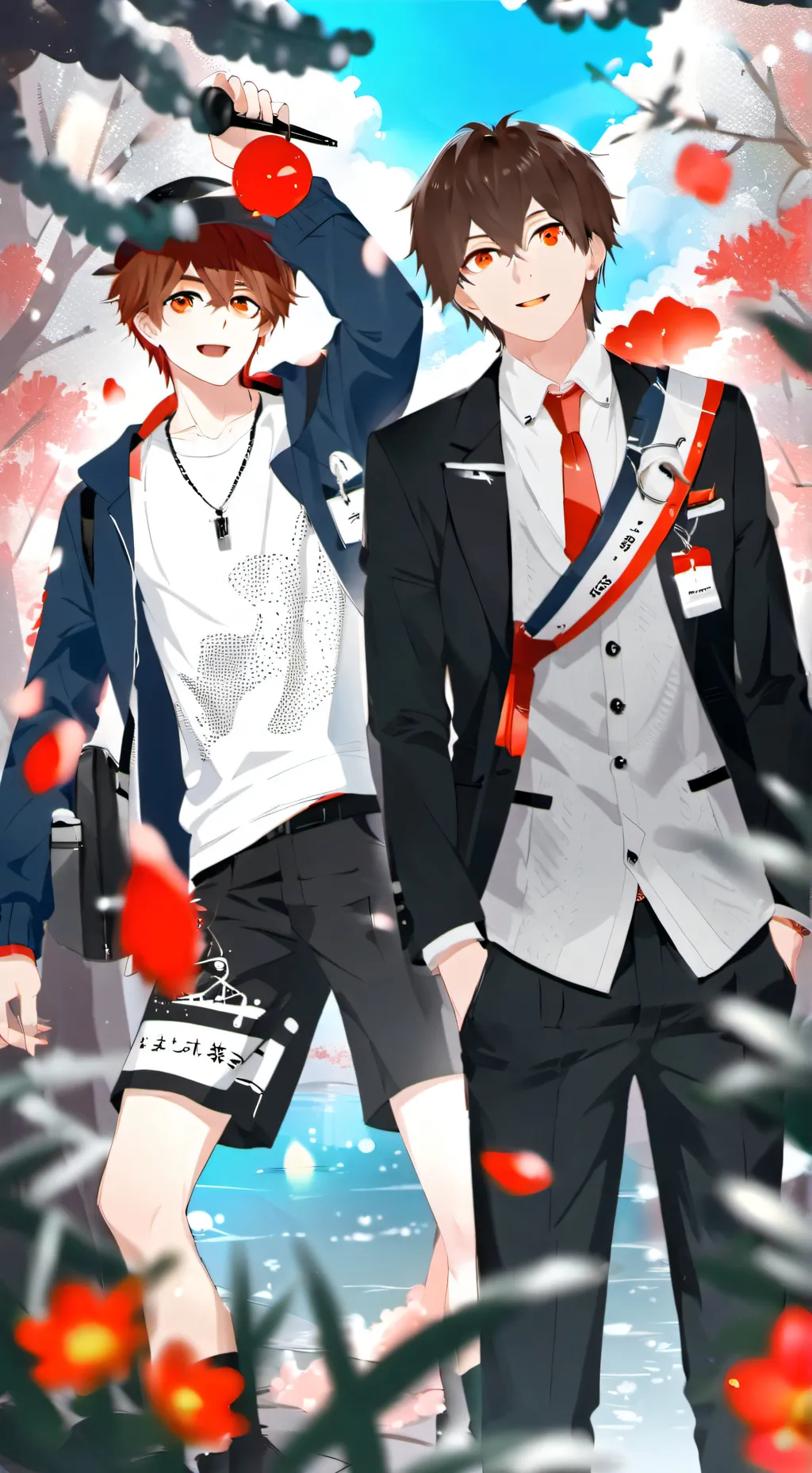 ai character: Kaito and Haruno background